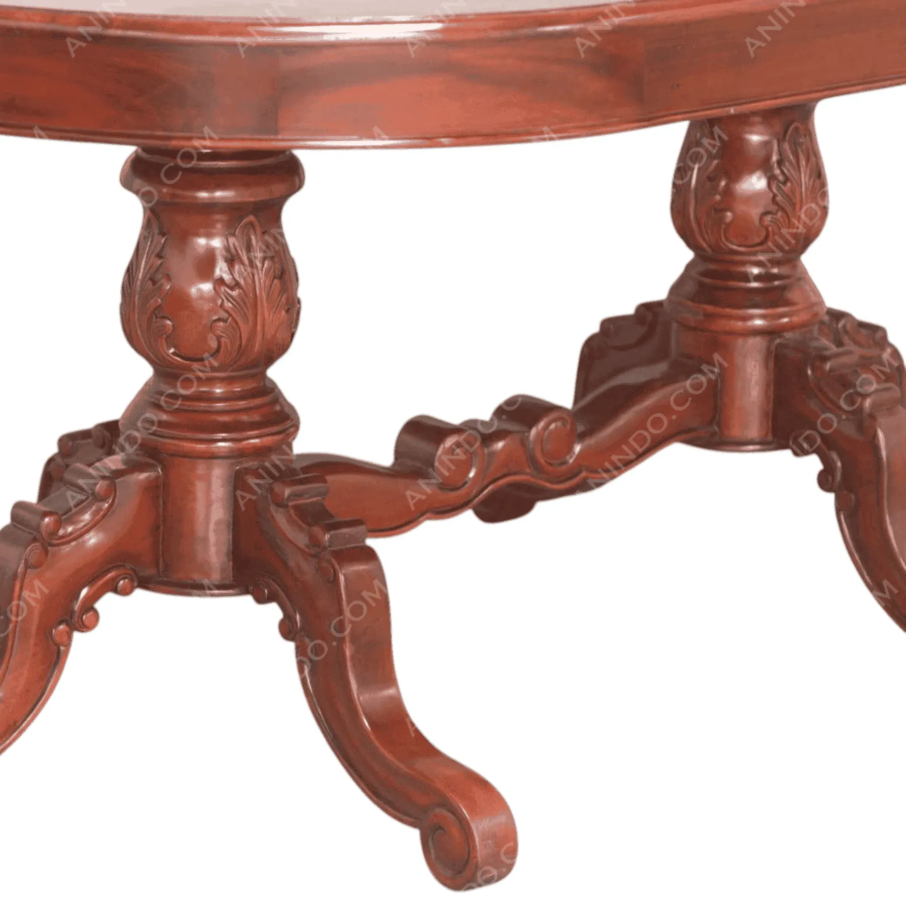 Antique wooden table with ornate carved legs