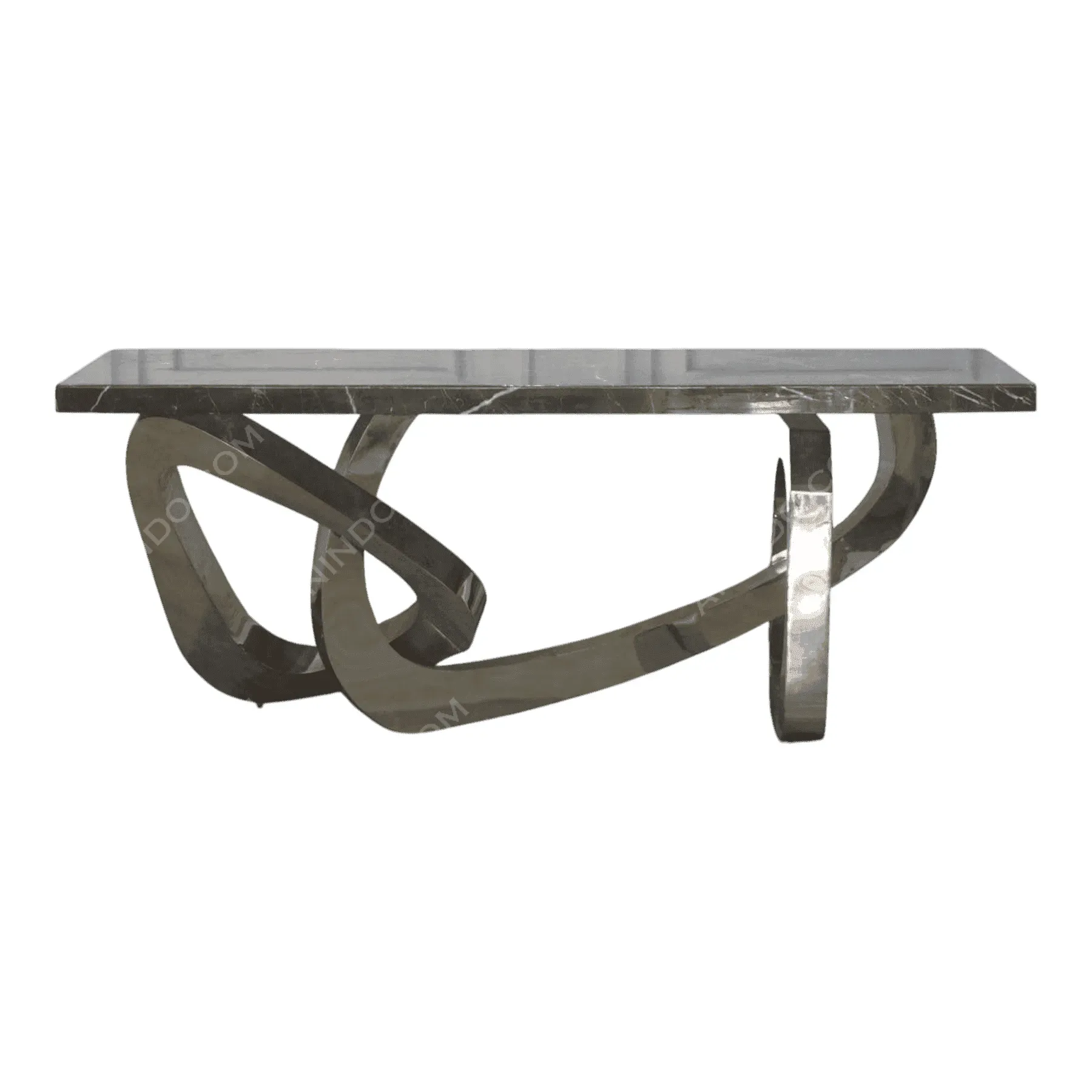 Sculptural Metal Console Table