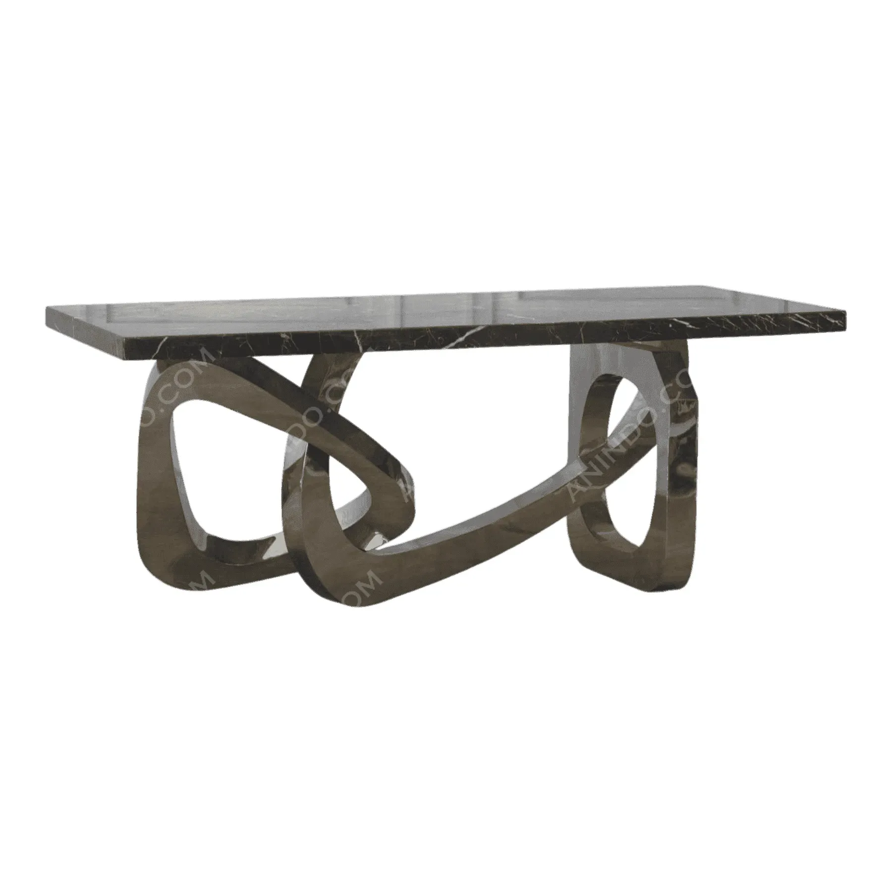 Sculptural Metal Console Table - Image 3