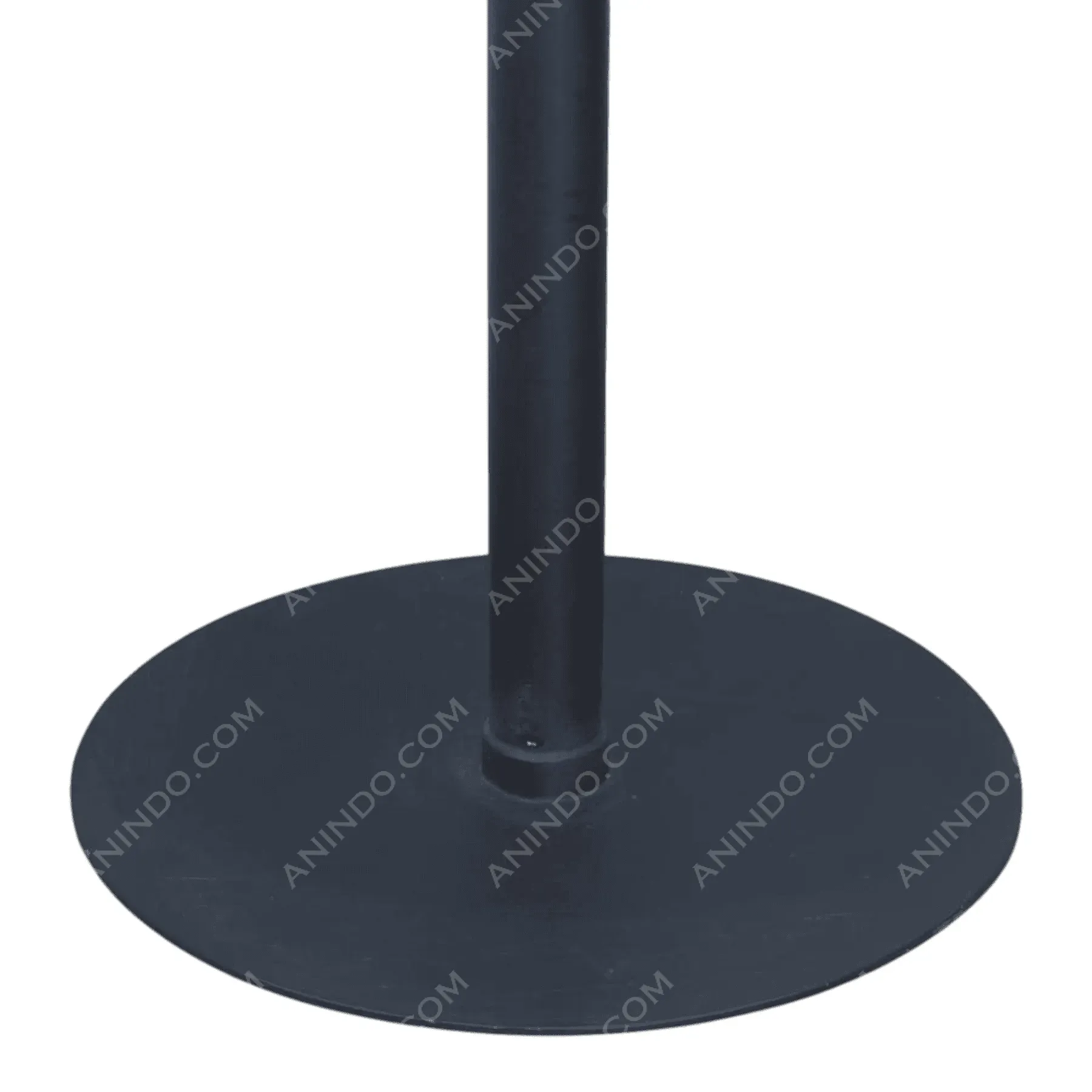 Round black metal table base