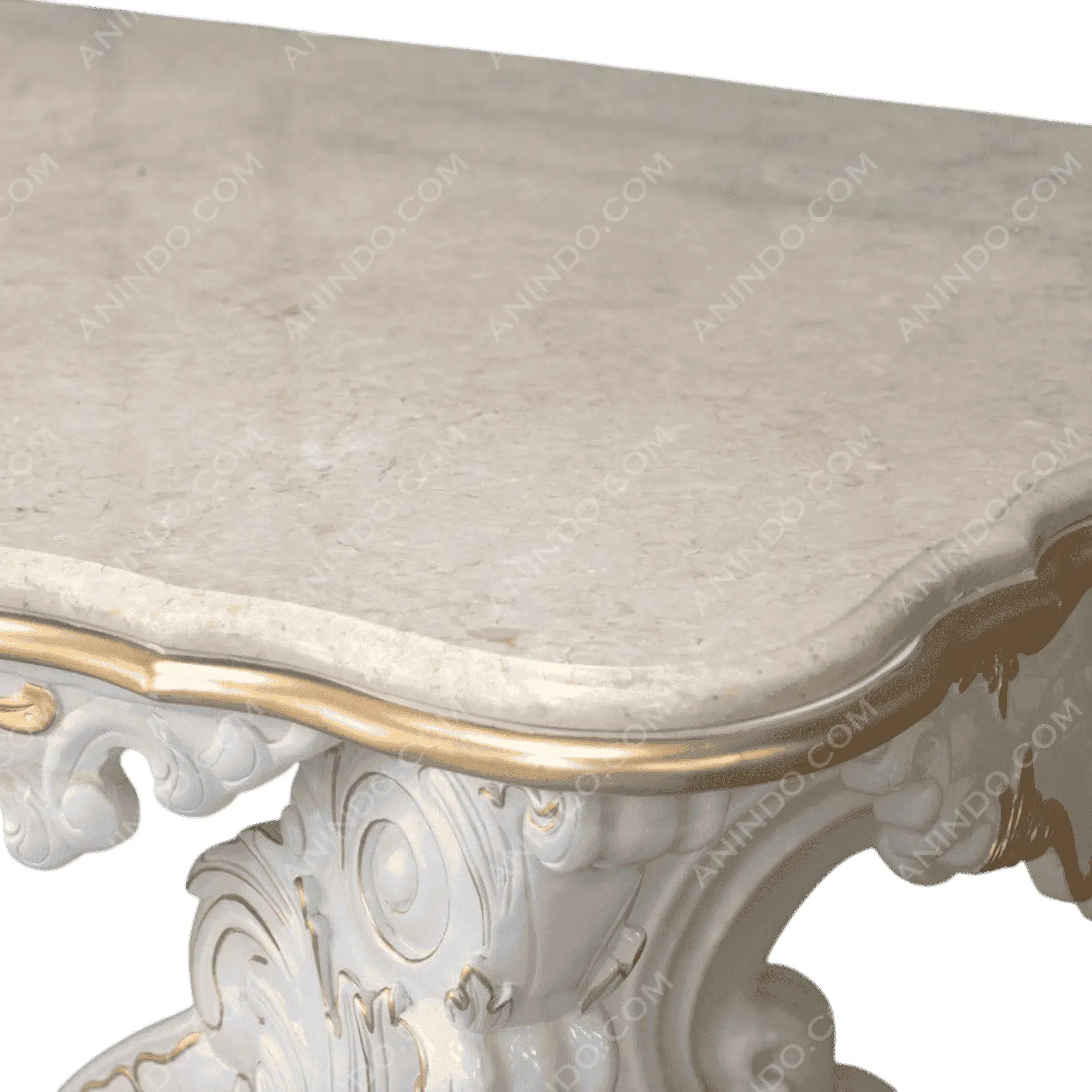 Elegant marble table with gold accents