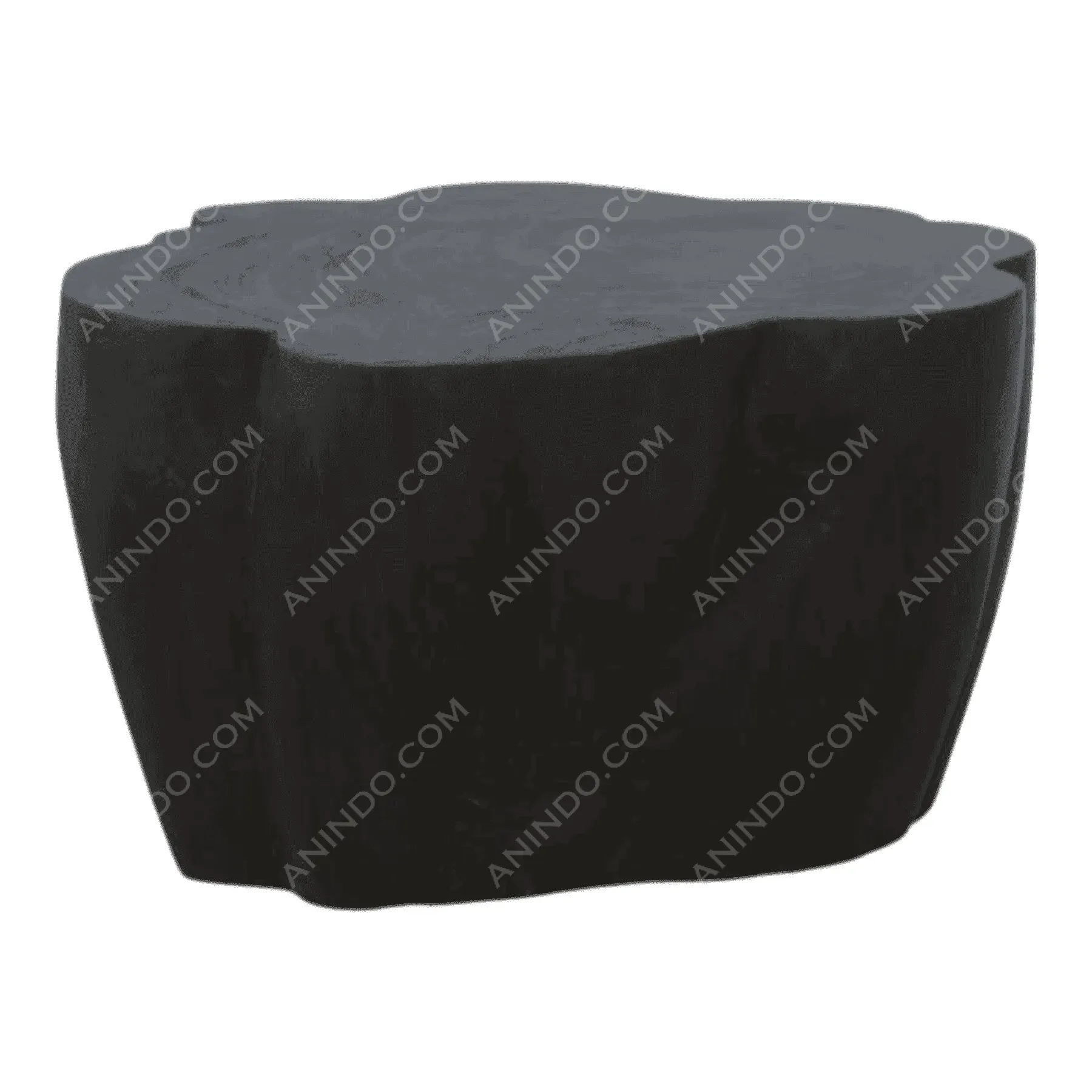 Black wooden stump coffee table