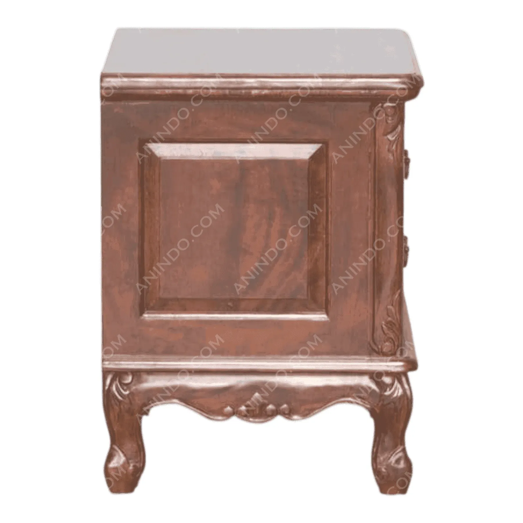 Vintage wooden nightstand with carved legs