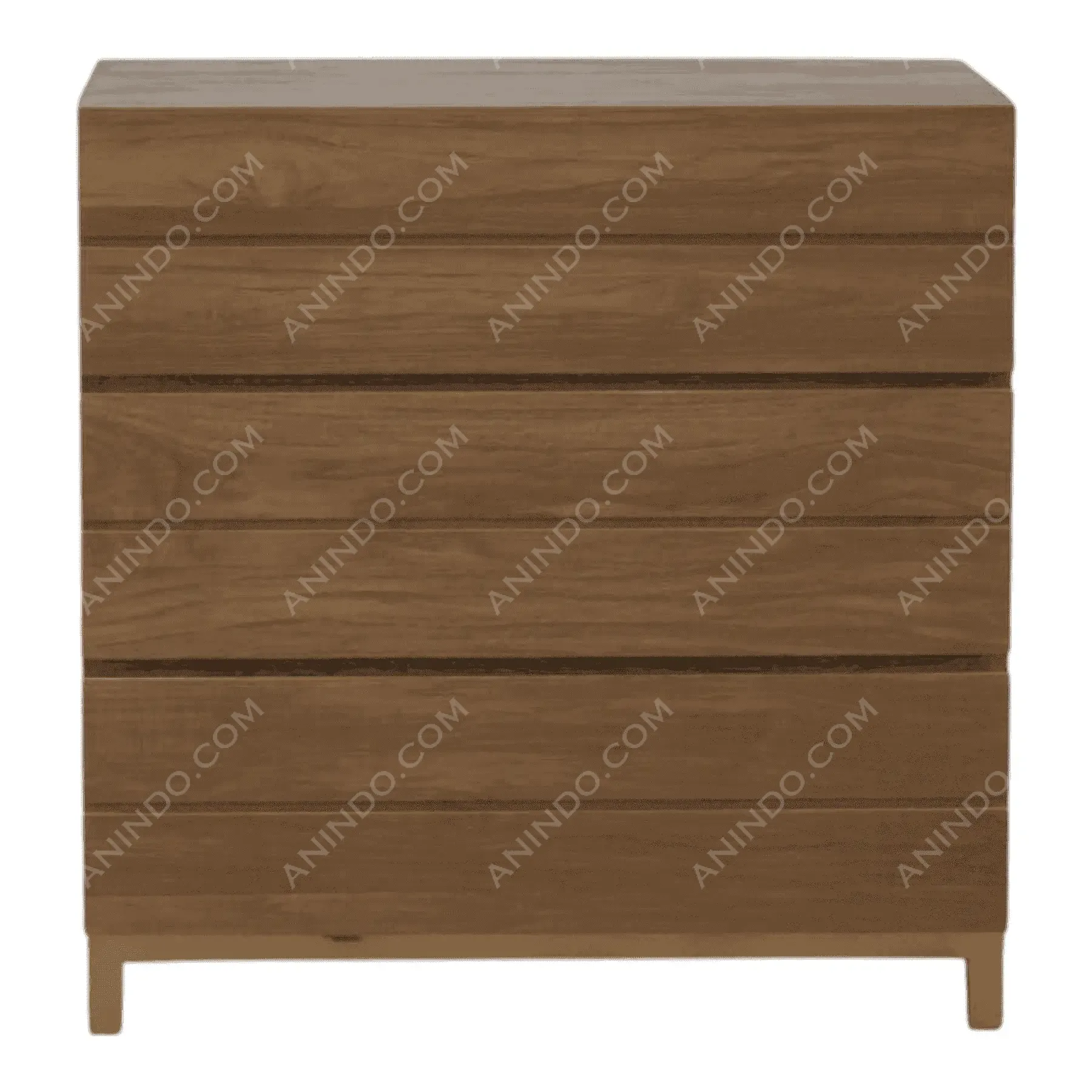 Modern wooden dresser with four drawers