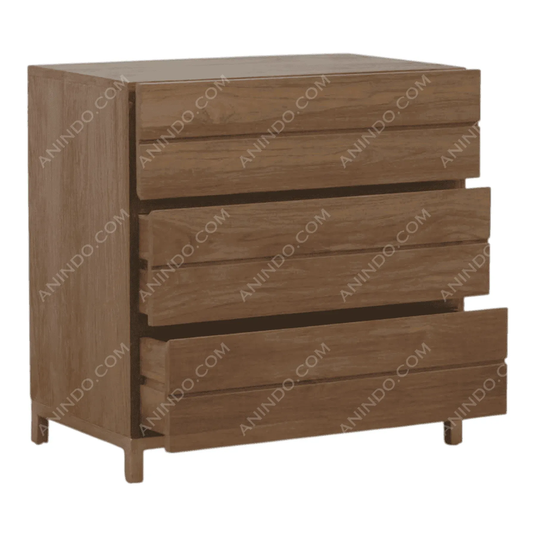 Modern wooden dresser with four drawers