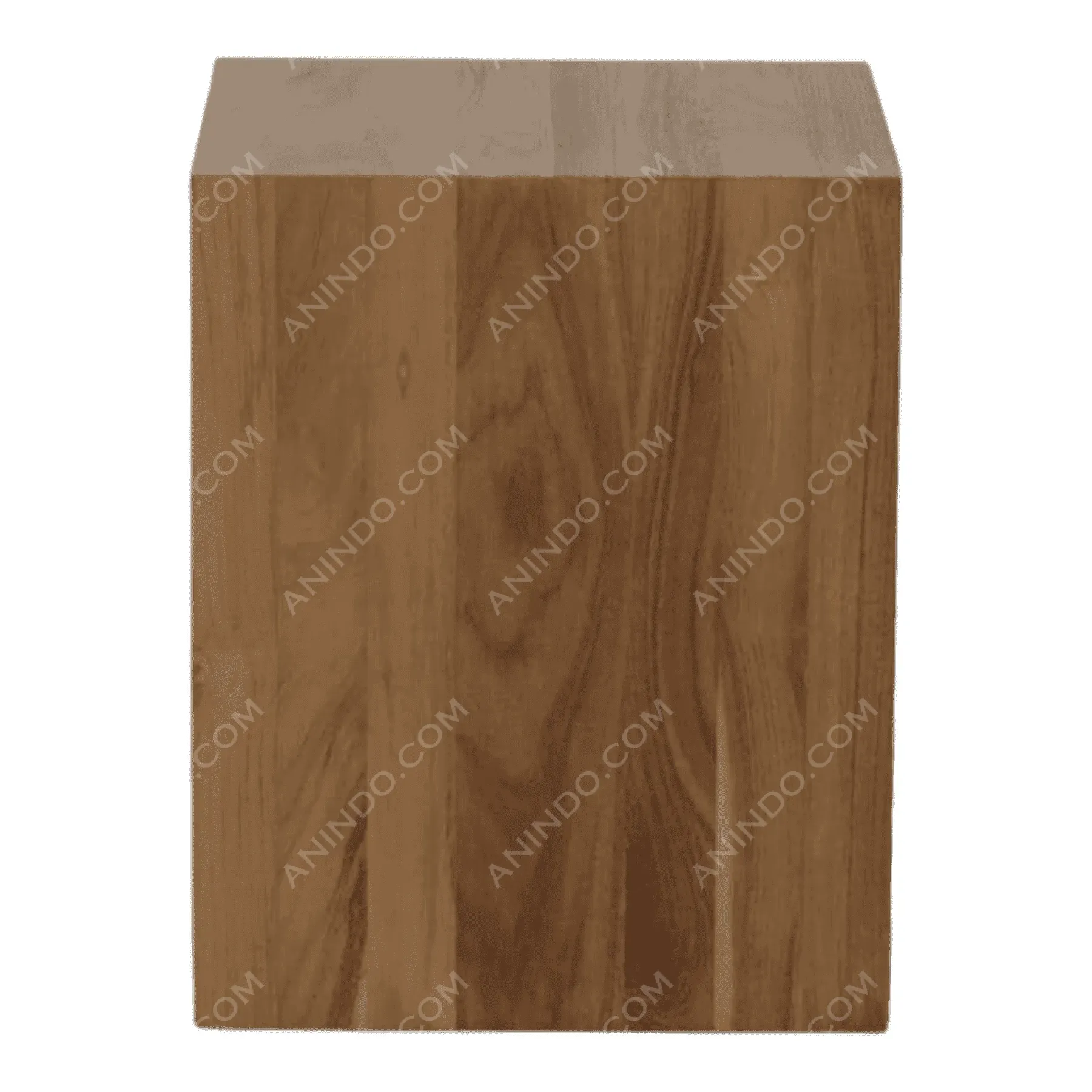 Minimalist wooden cube side table