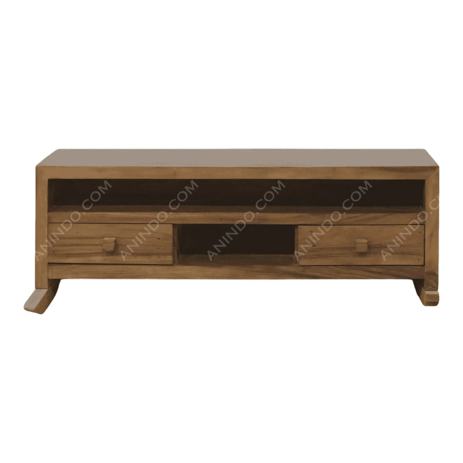 Wooden TV stand with two drawers