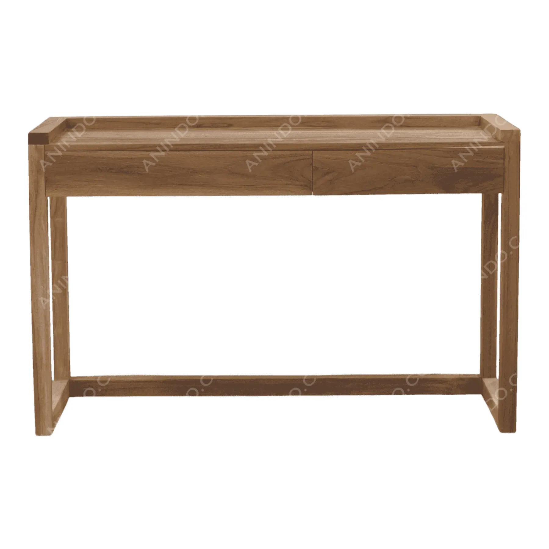 Modern wooden console table with two drawers