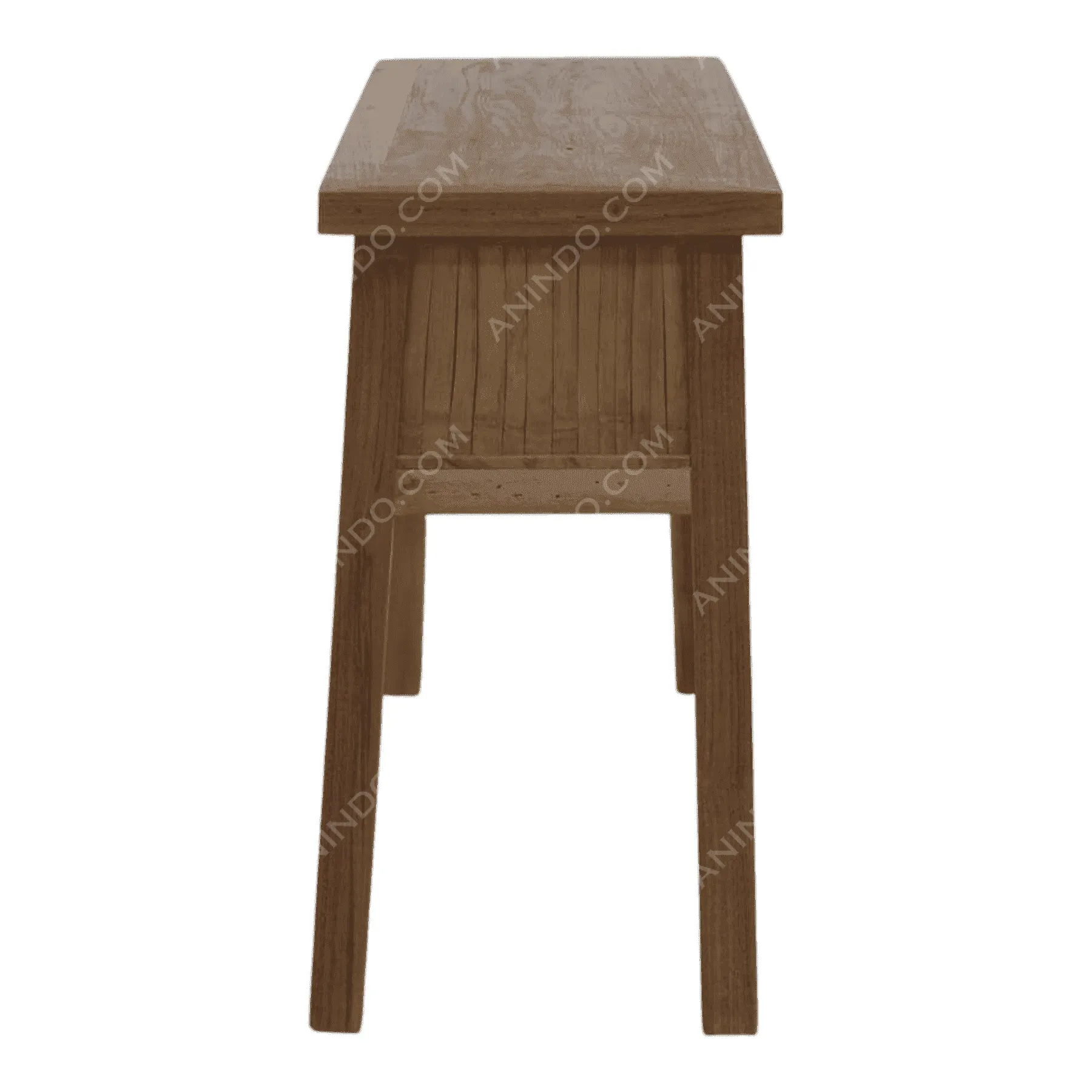 Simple wooden stool with rectangular seat