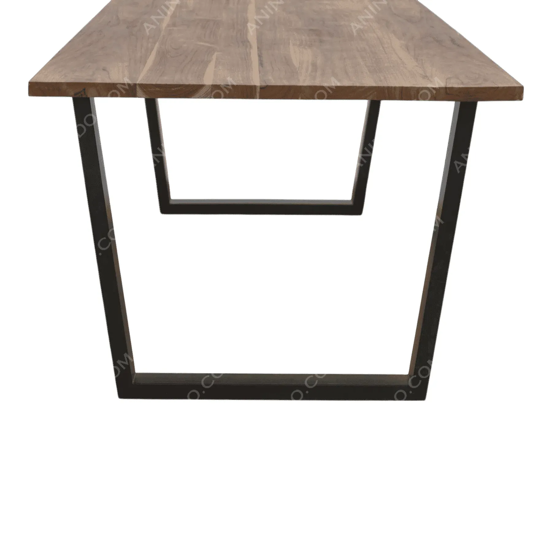 Modern wooden table with metal legs