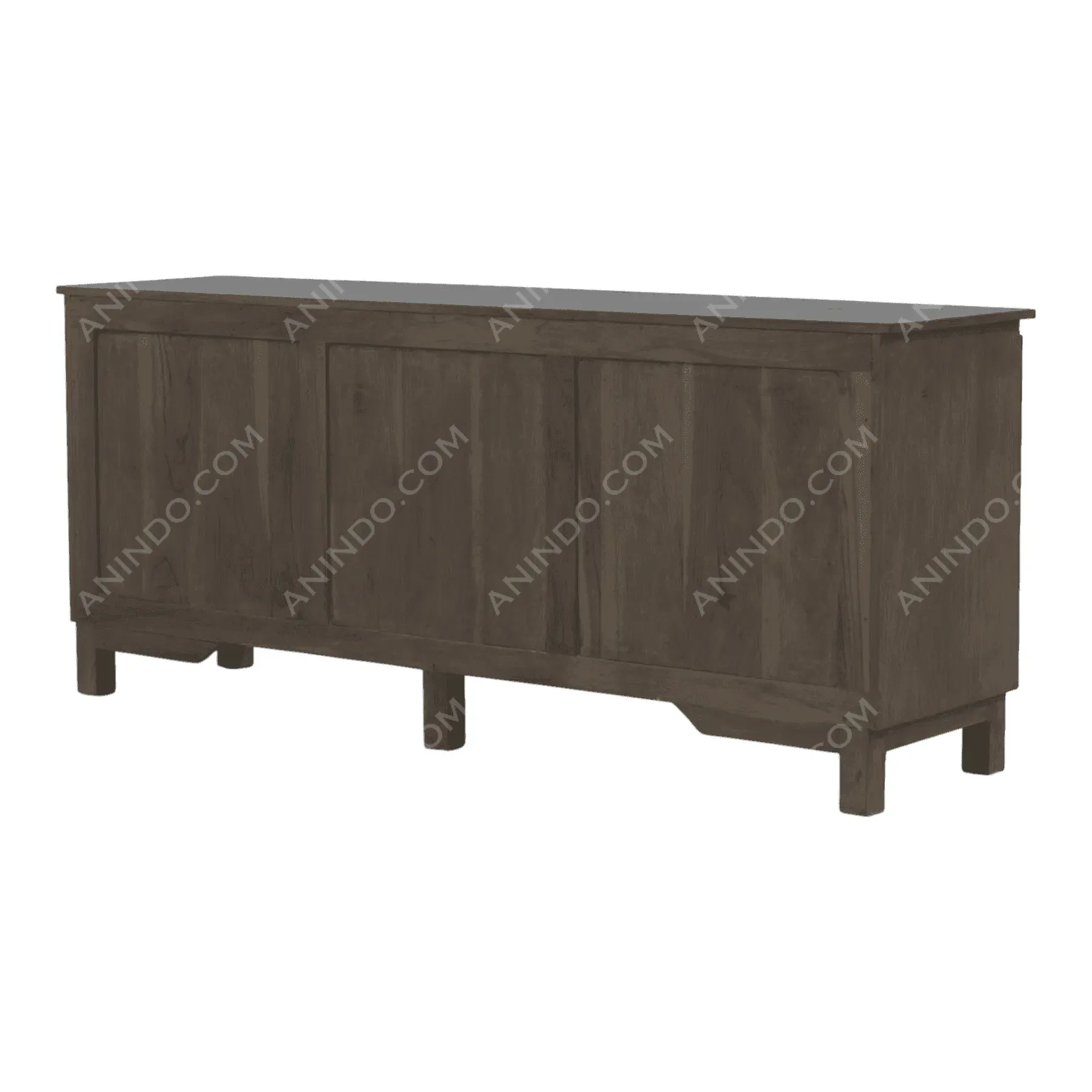Dark wood sideboard with sliding doors
