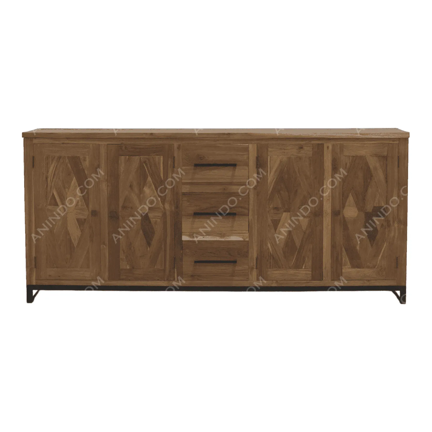 Wooden sideboard with doors and drawers