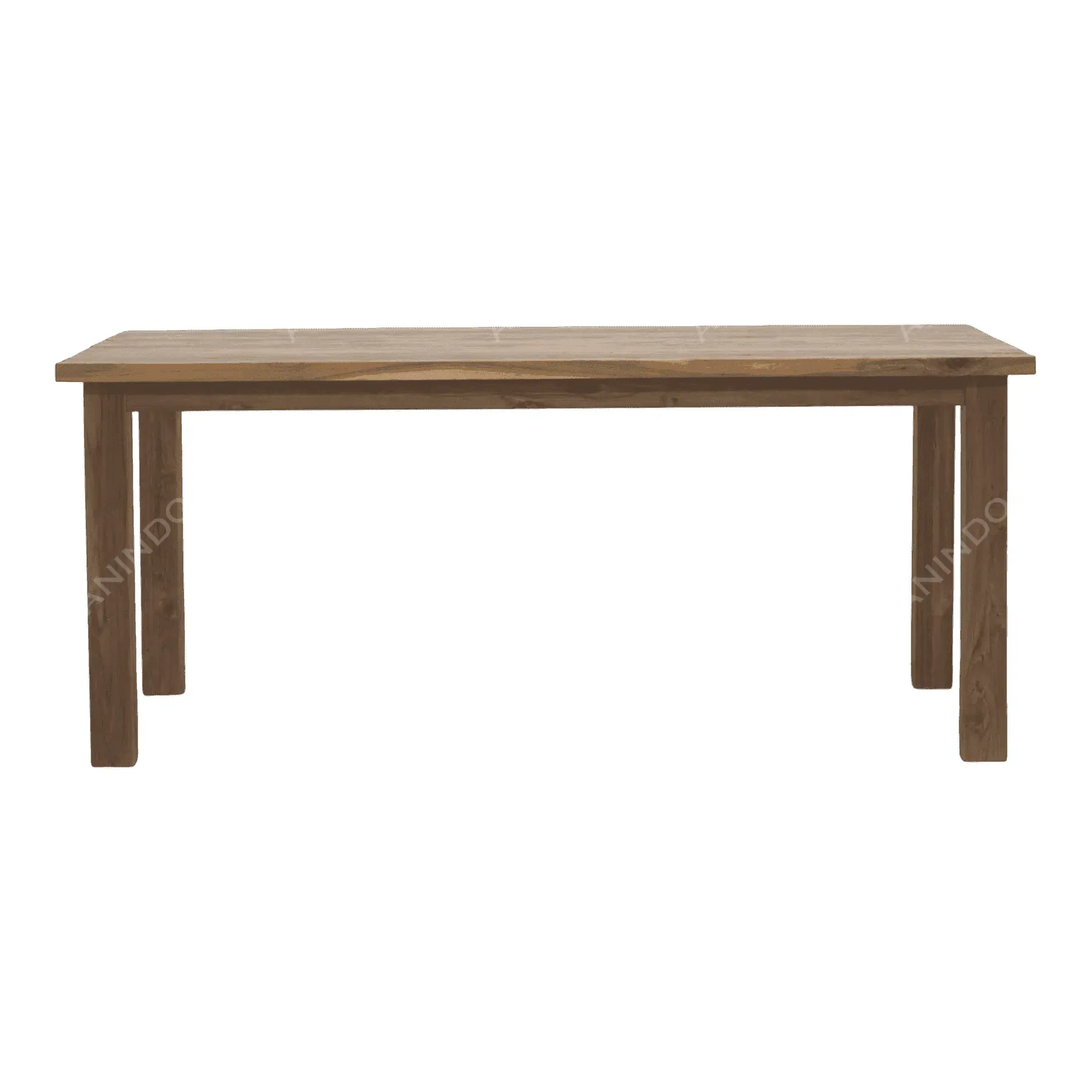 Simple wooden dining table with four legs