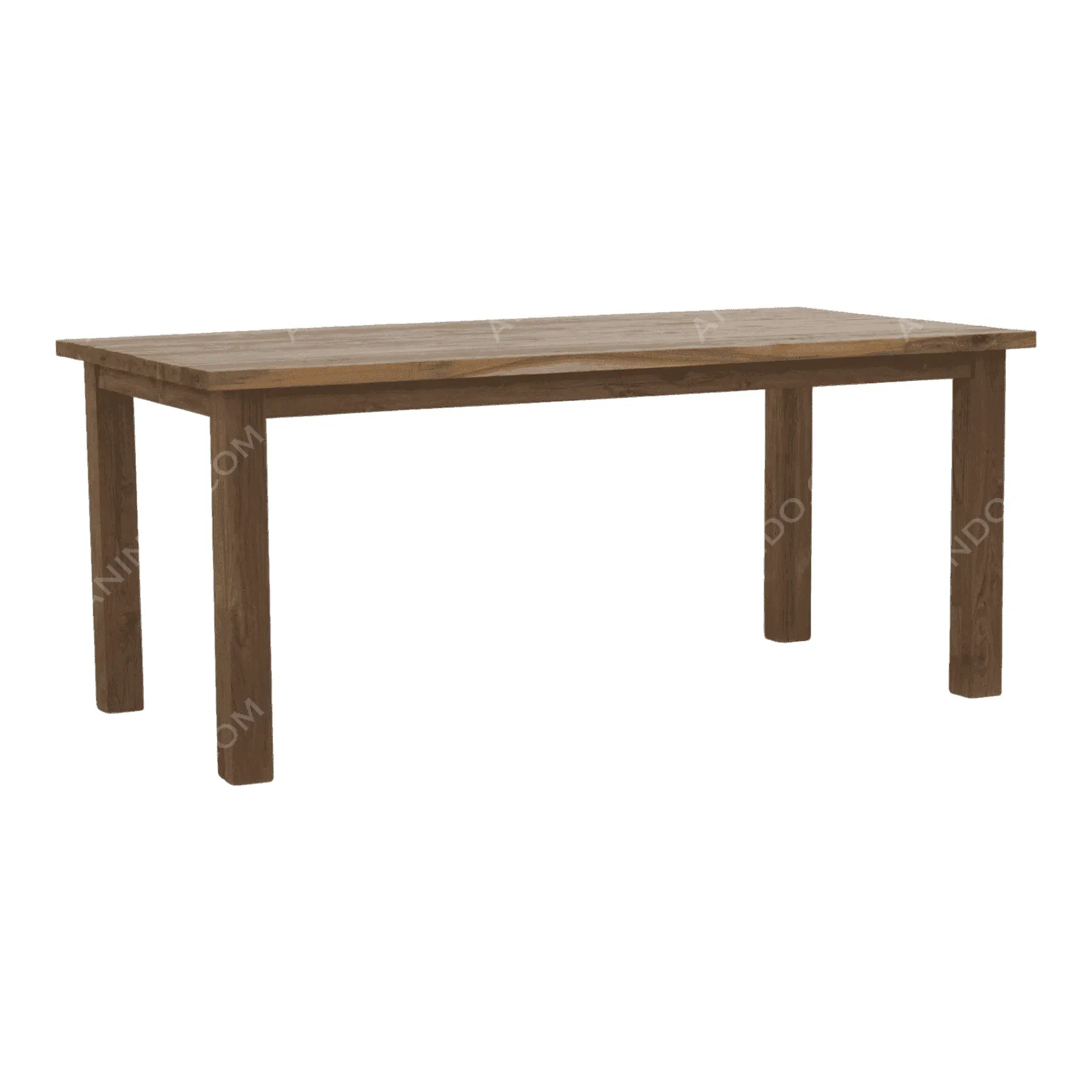Wooden rectangular dining table