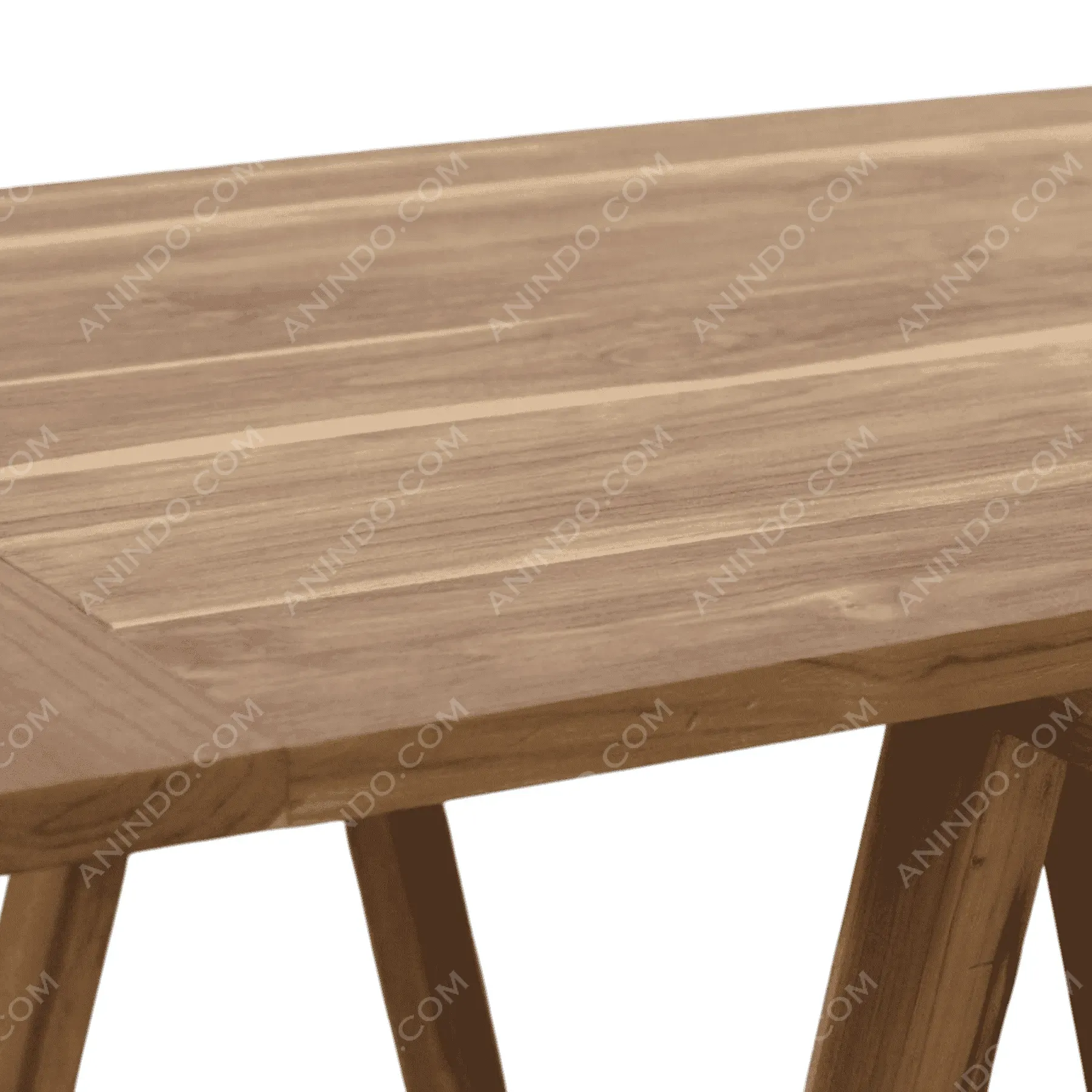 Modern wooden table with angled legs