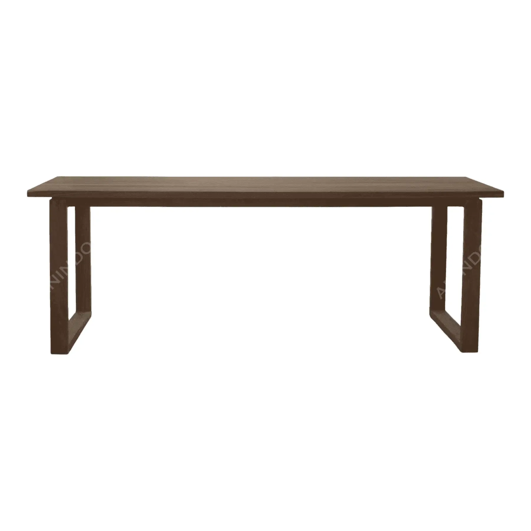 Modern wooden dining table with rectangular top