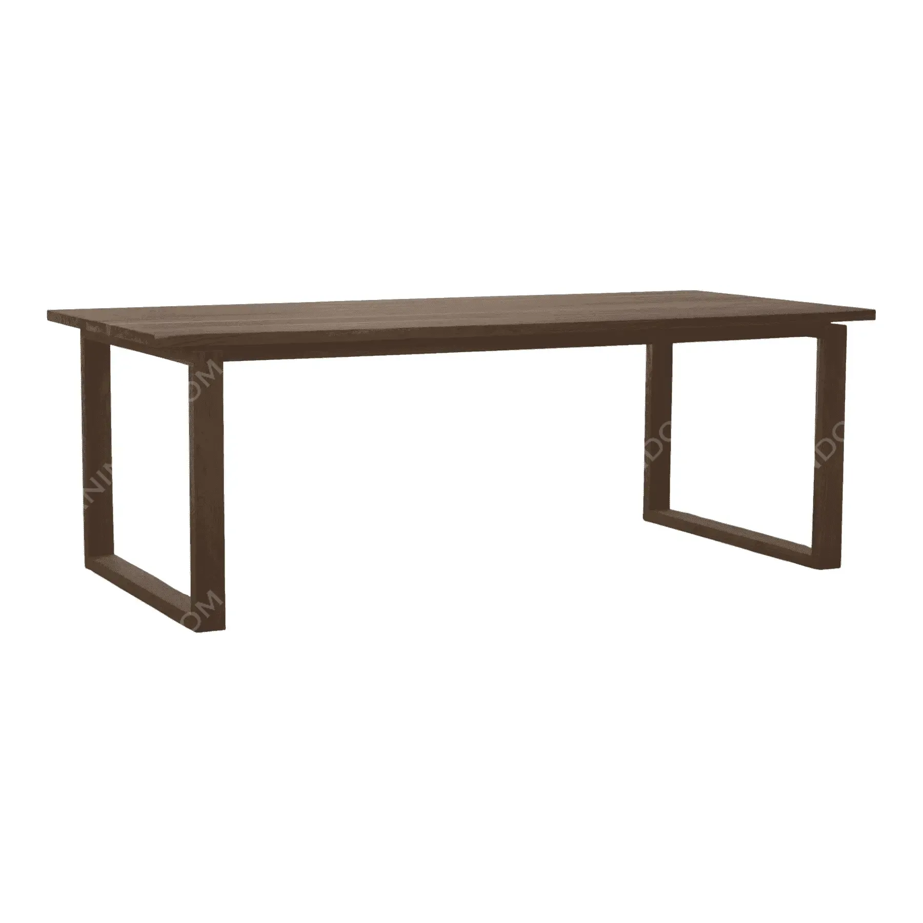 Modern rectangular wooden dining table
