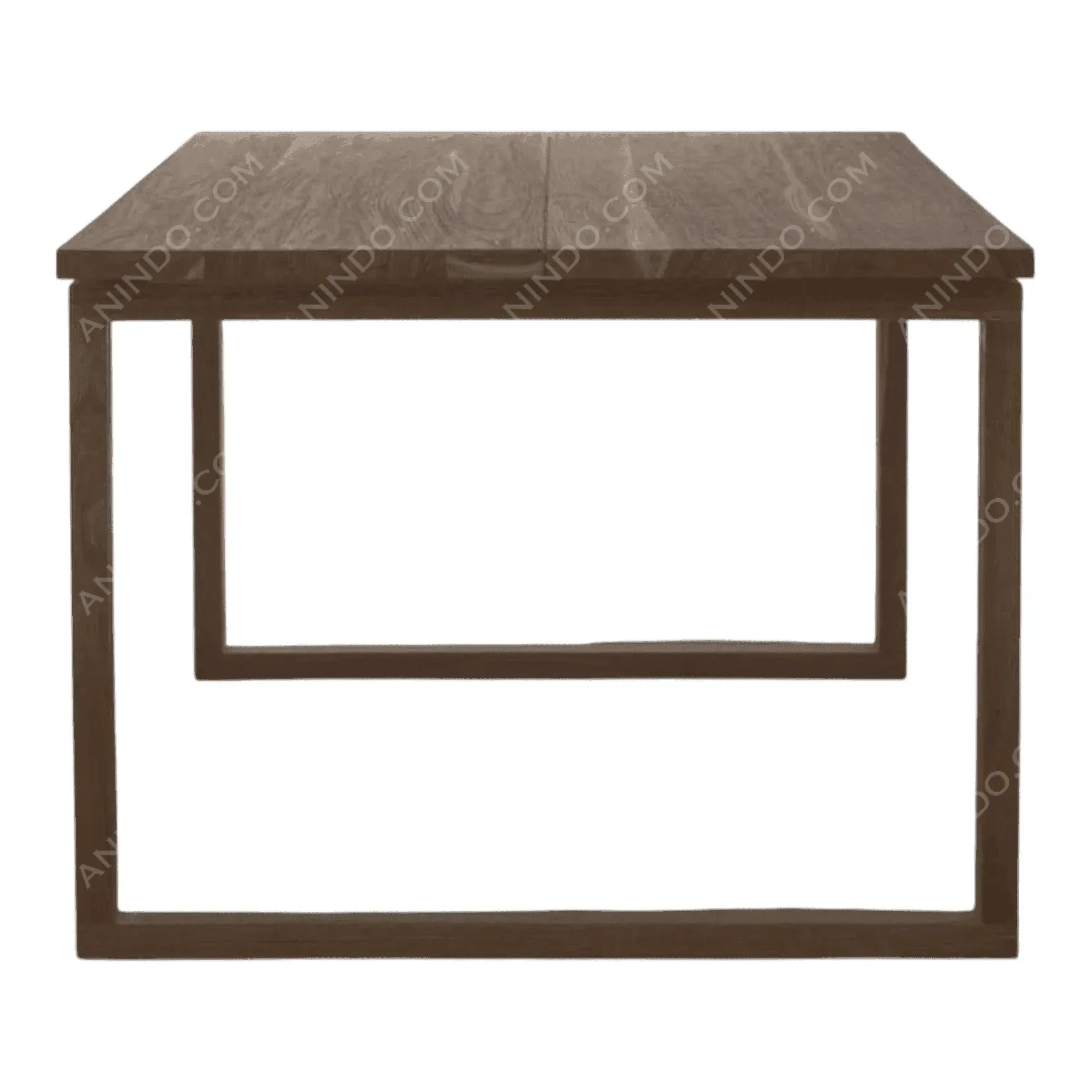 Modern wooden dining table with square legs