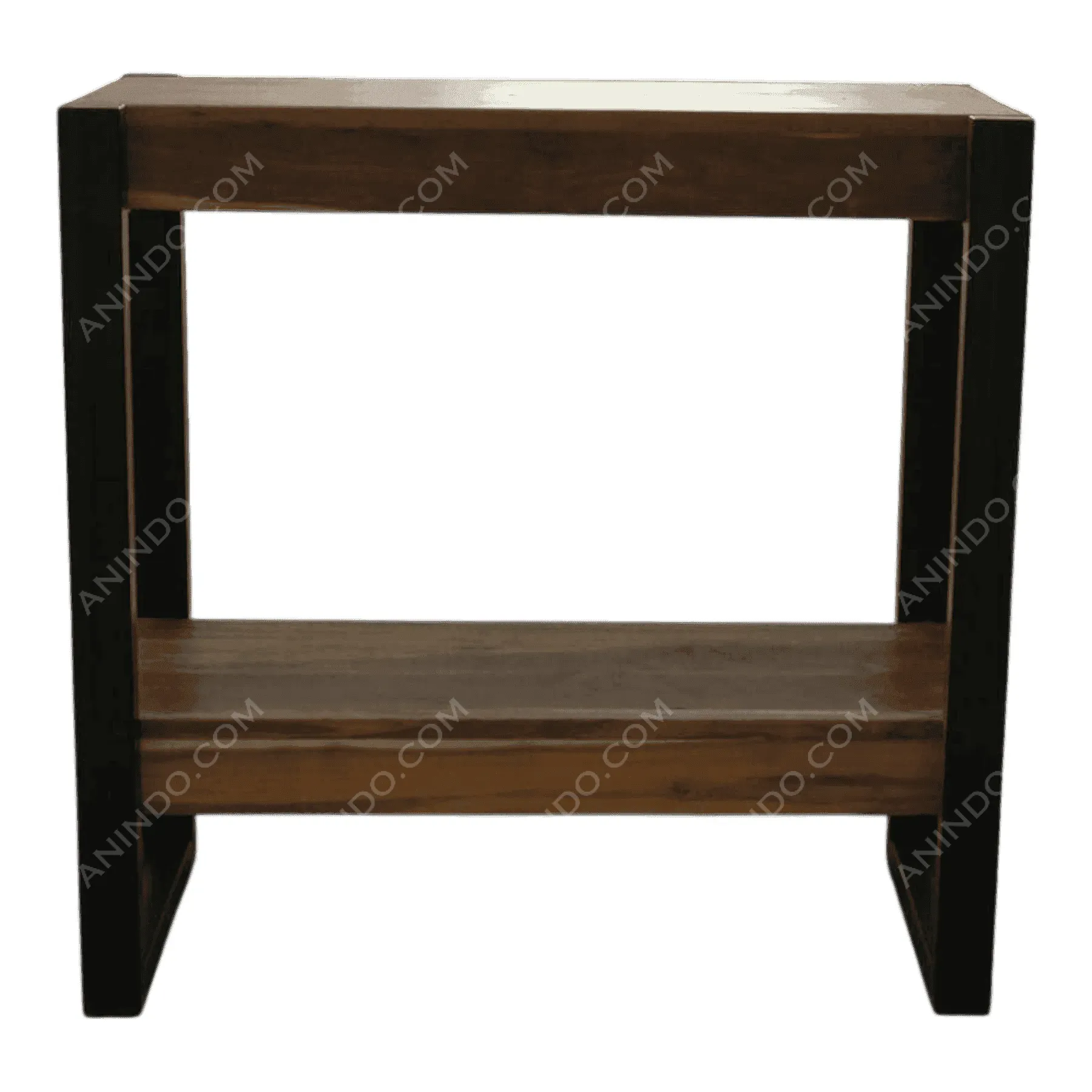 Modern wooden two-tier console table