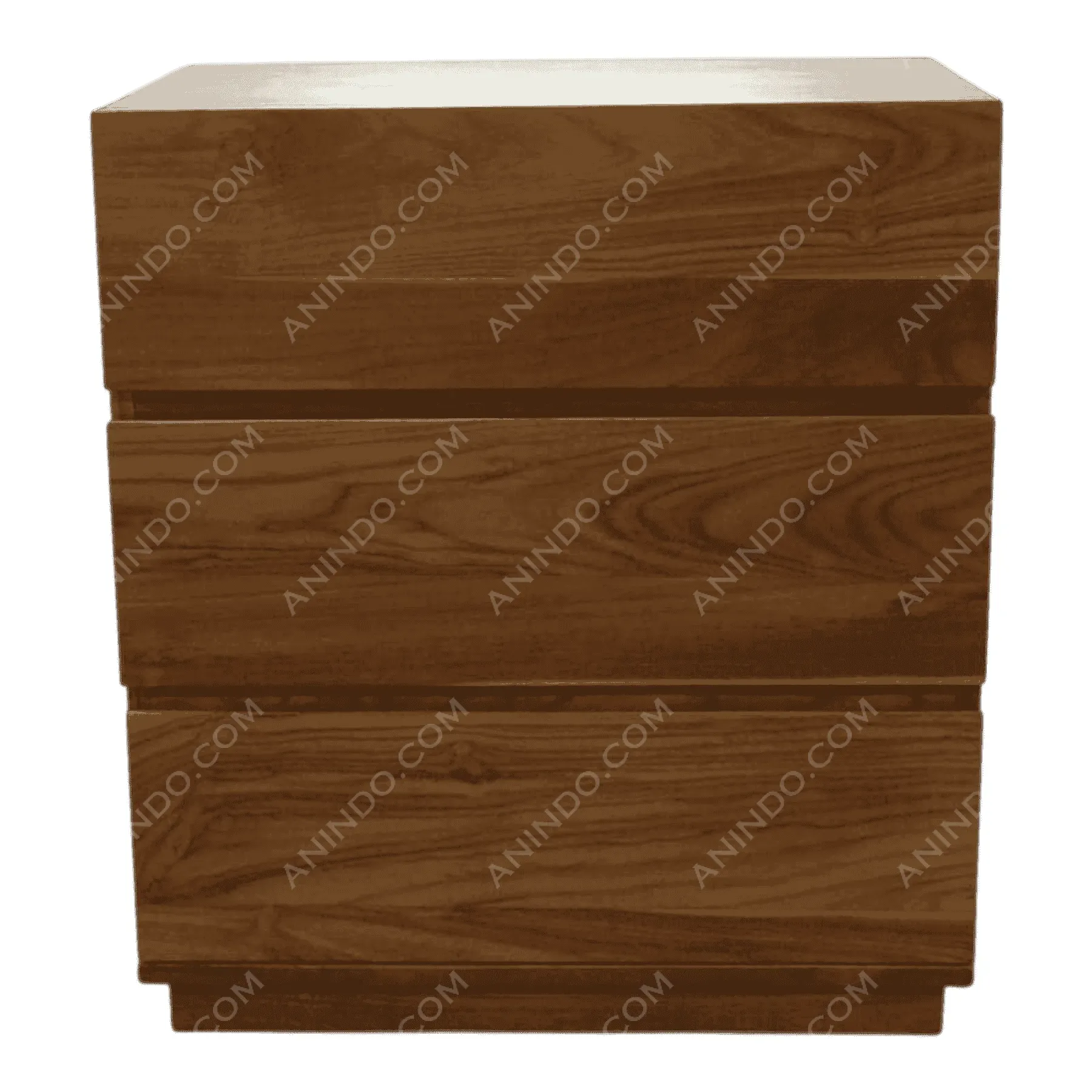 Modern wooden three-drawer nightstand