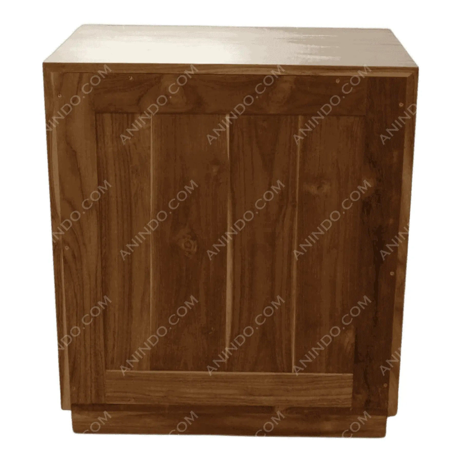 Wooden cabinet with plain front panel