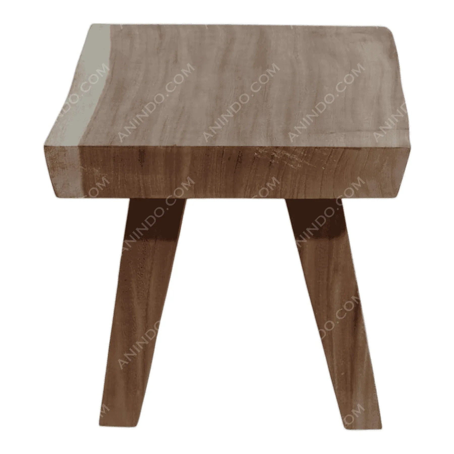 Rustic Angle: Solid Wood Bench - Image 4