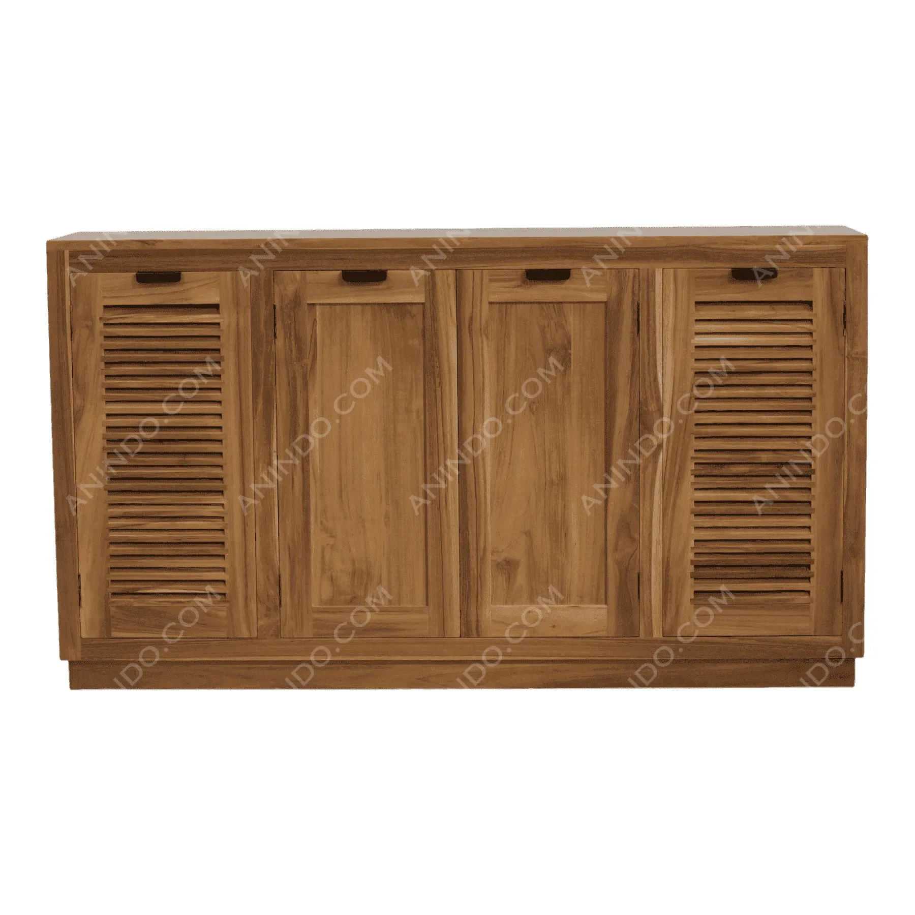 Wooden sideboard with four cabinet doors