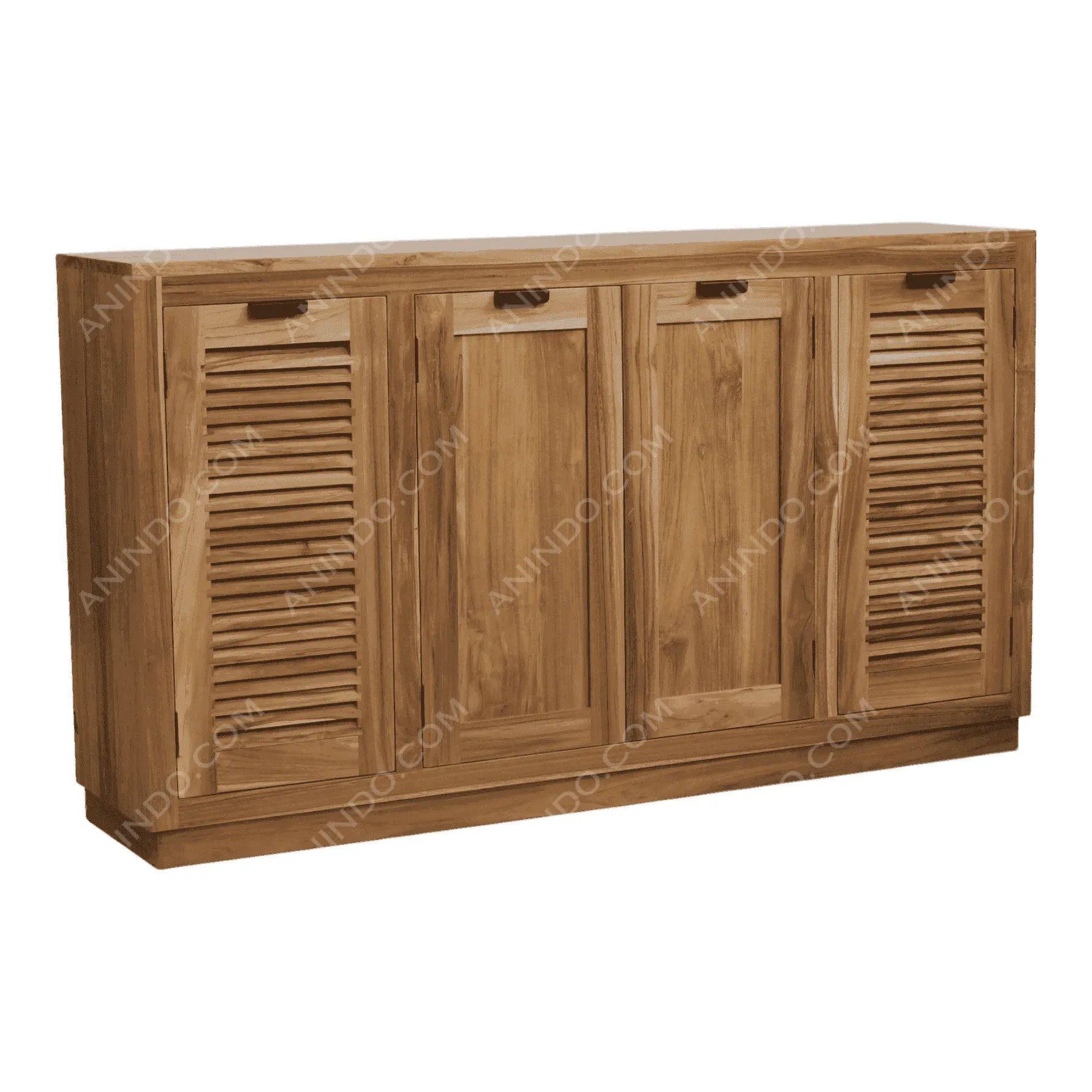 Wooden sideboard with four cabinet doors