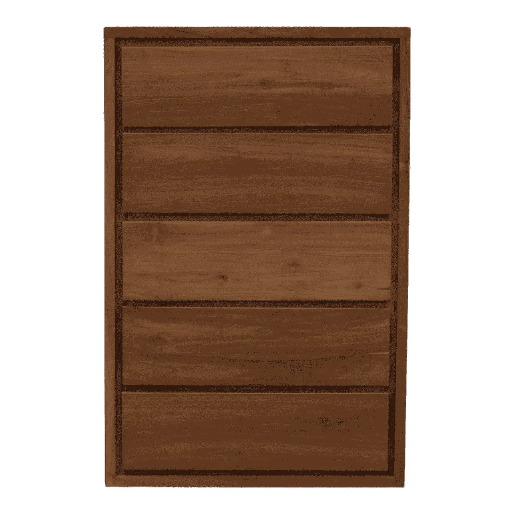 Wooden dresser with five drawers