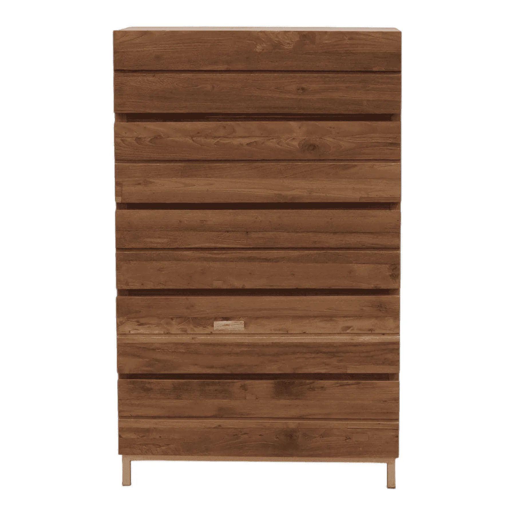 Modern wooden dresser with multiple drawers