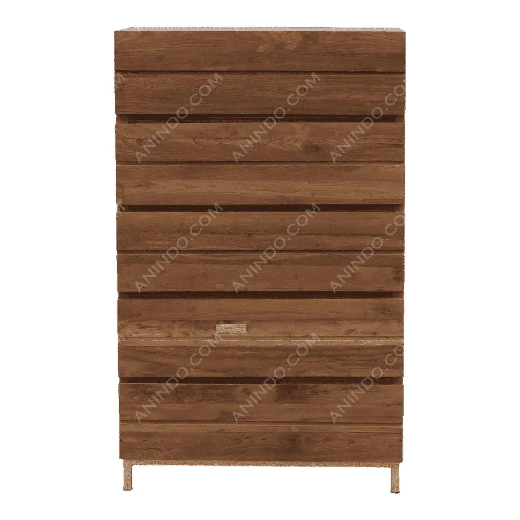 Modern wooden dresser with multiple drawers
