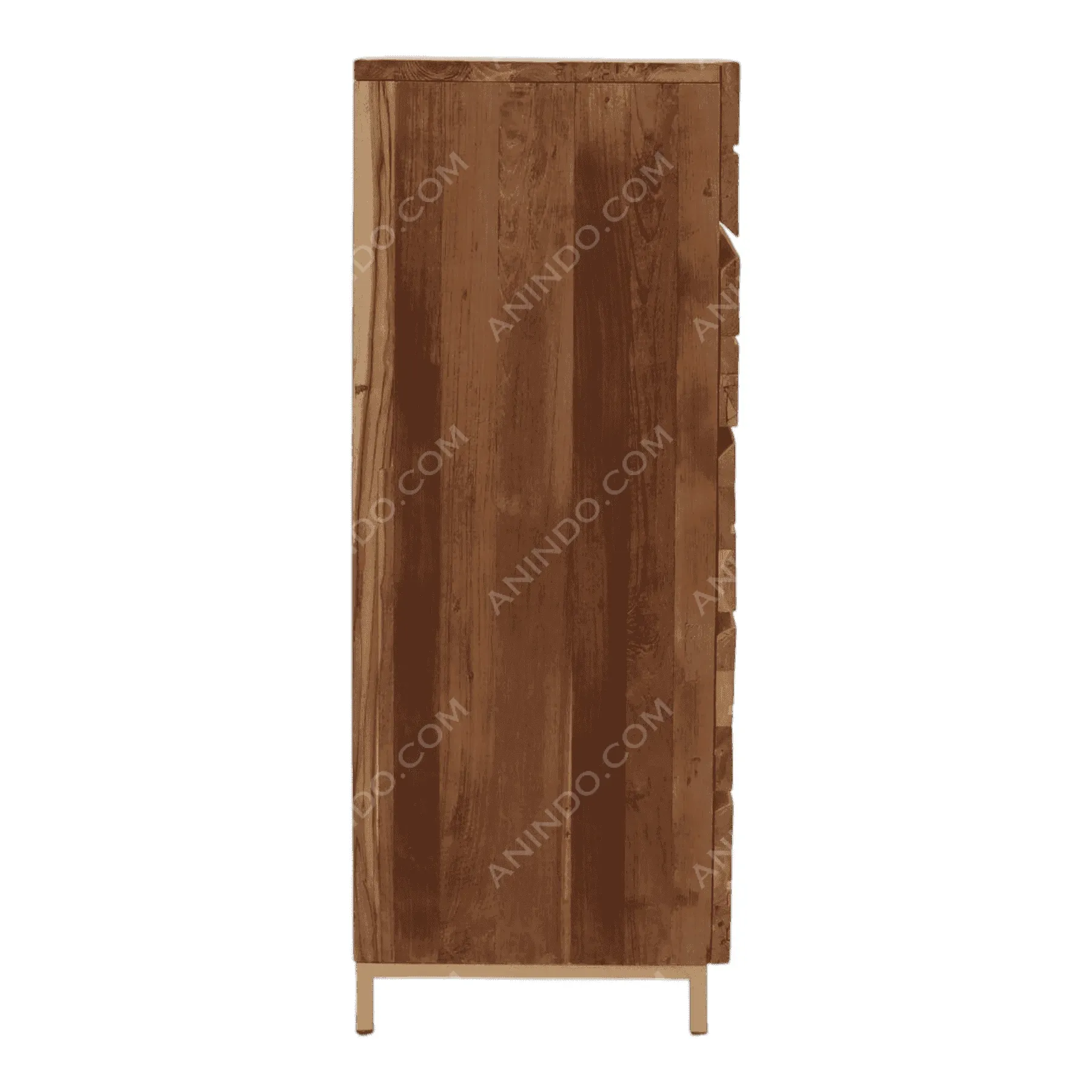 Side view of wooden cabinet furniture