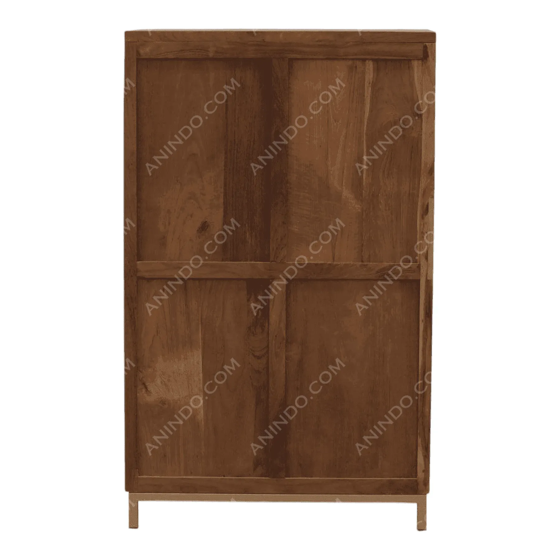 Tall wooden cabinet with natural brown finish