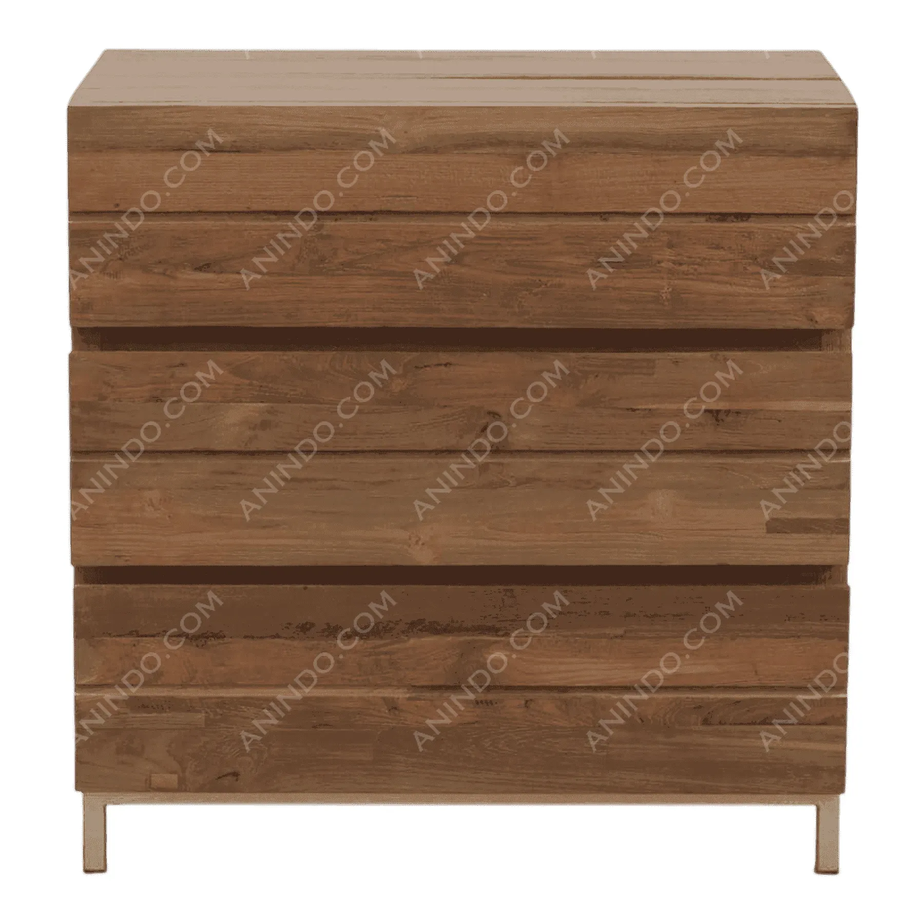 Modern wooden dresser with three drawers