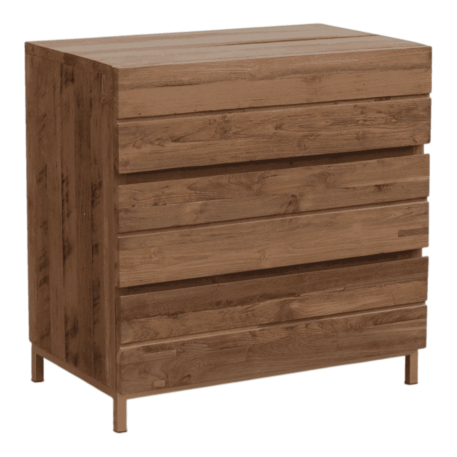 Modern wooden dresser with four drawers
