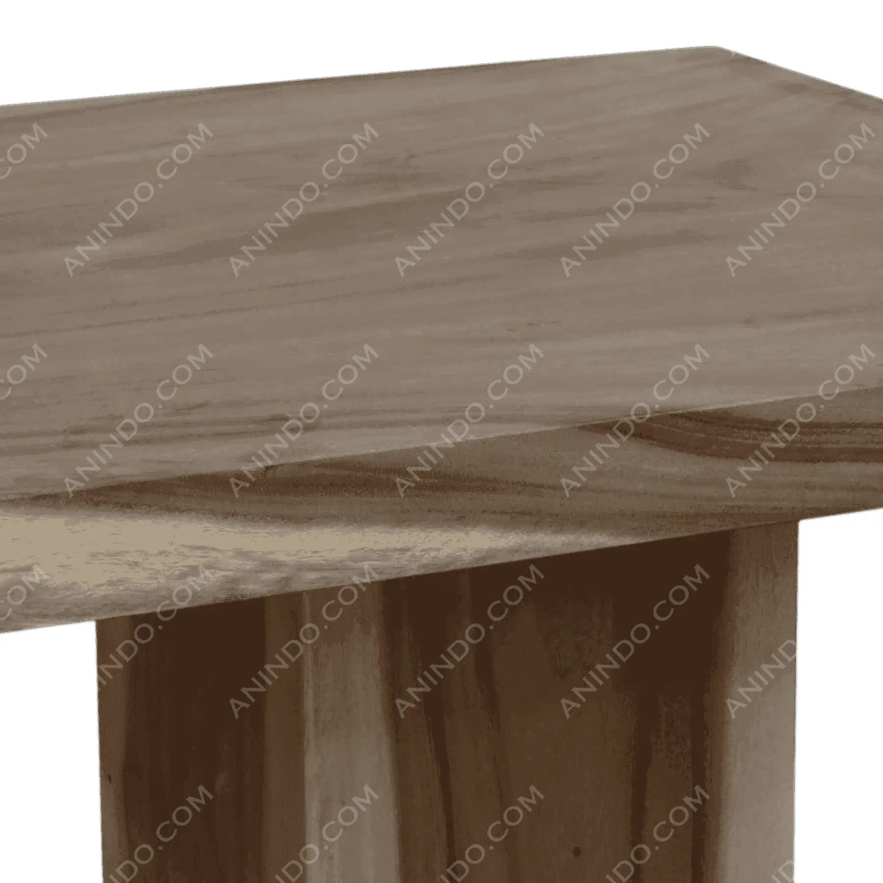 Close-up of wooden table corner