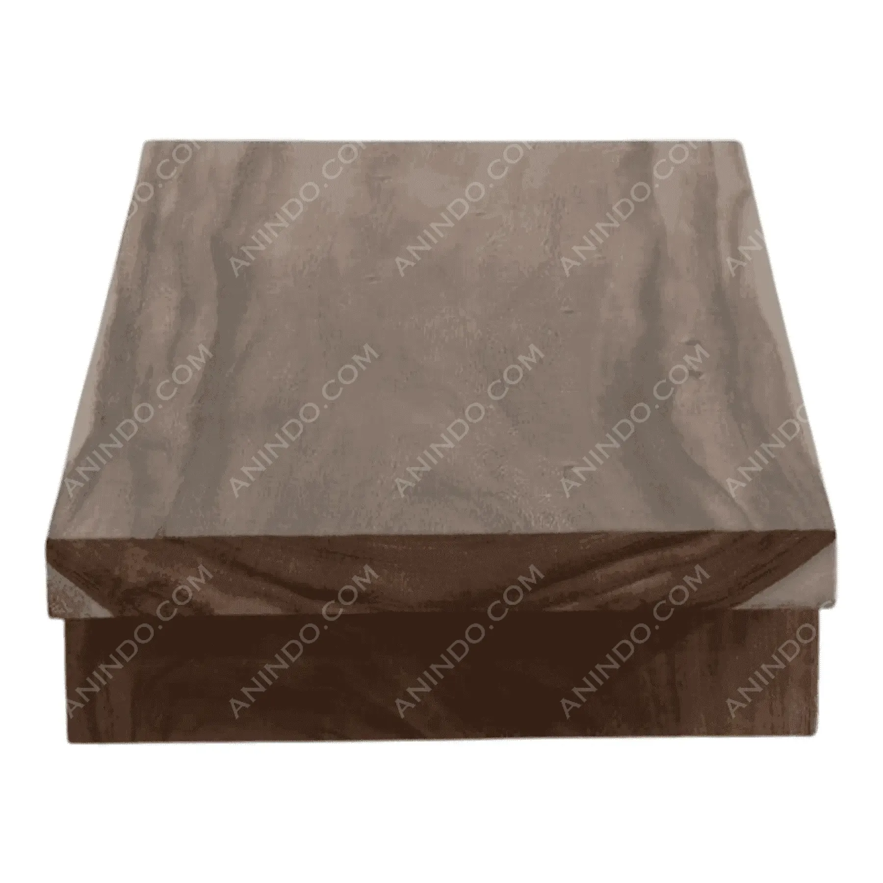 Rectangular wooden box with lid