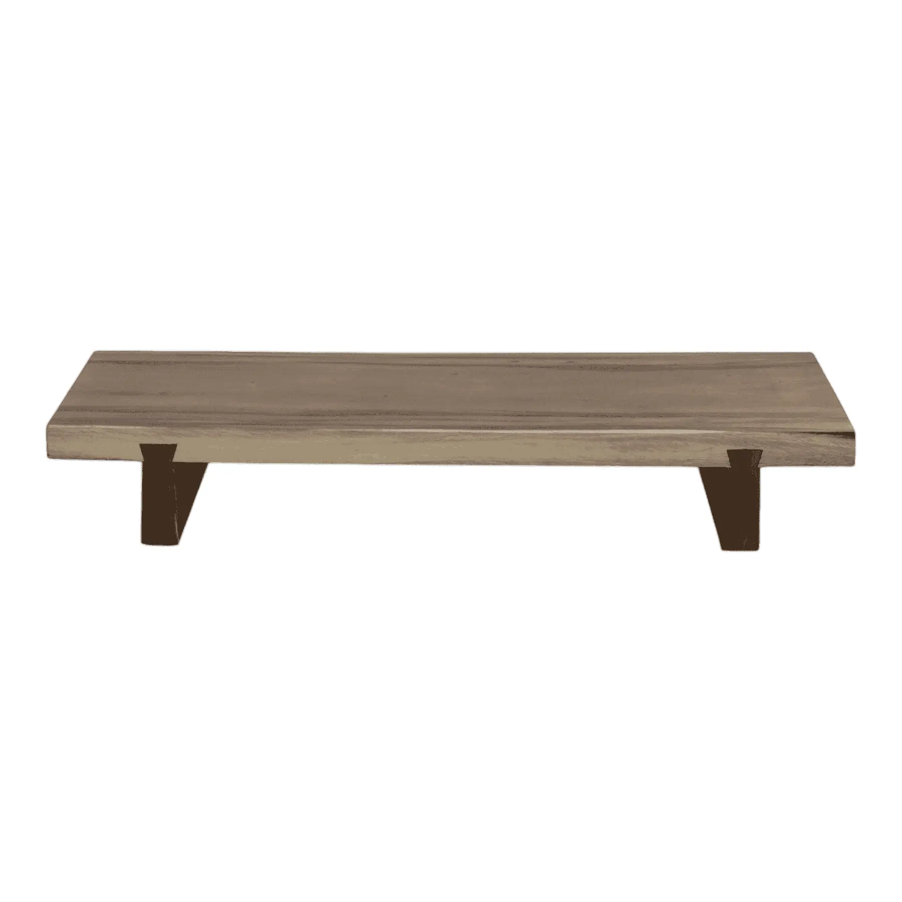 Wooden rectangular bench with sturdy legs