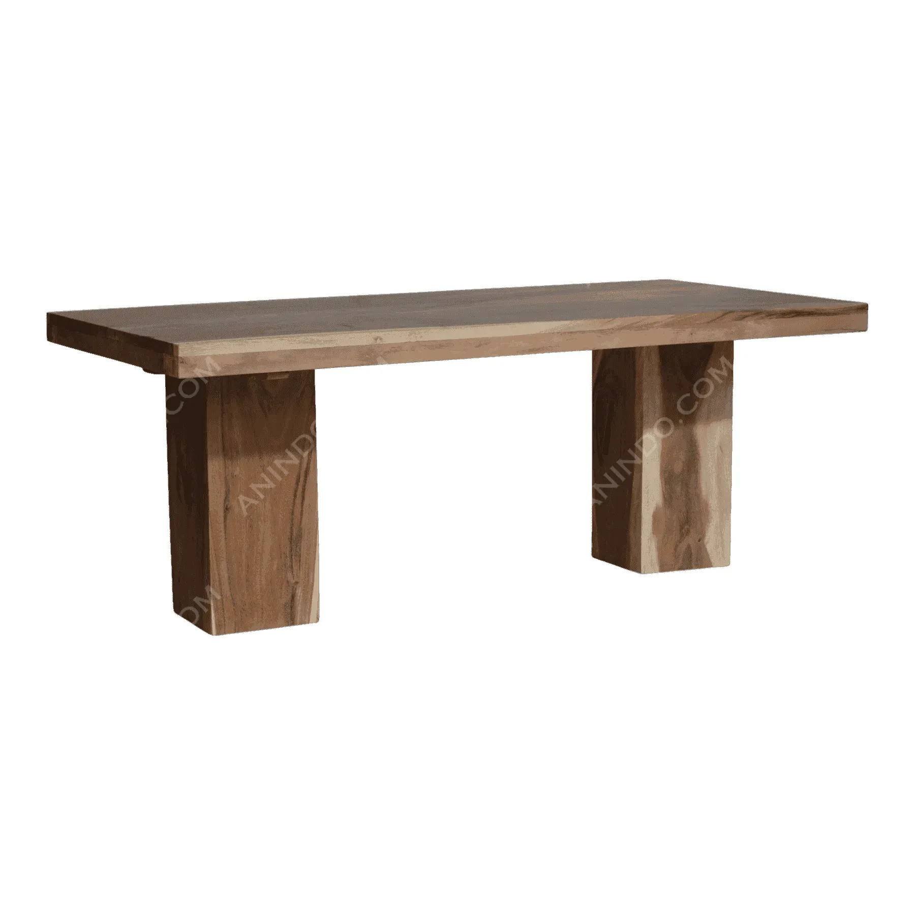Modern rectangular wooden dining table