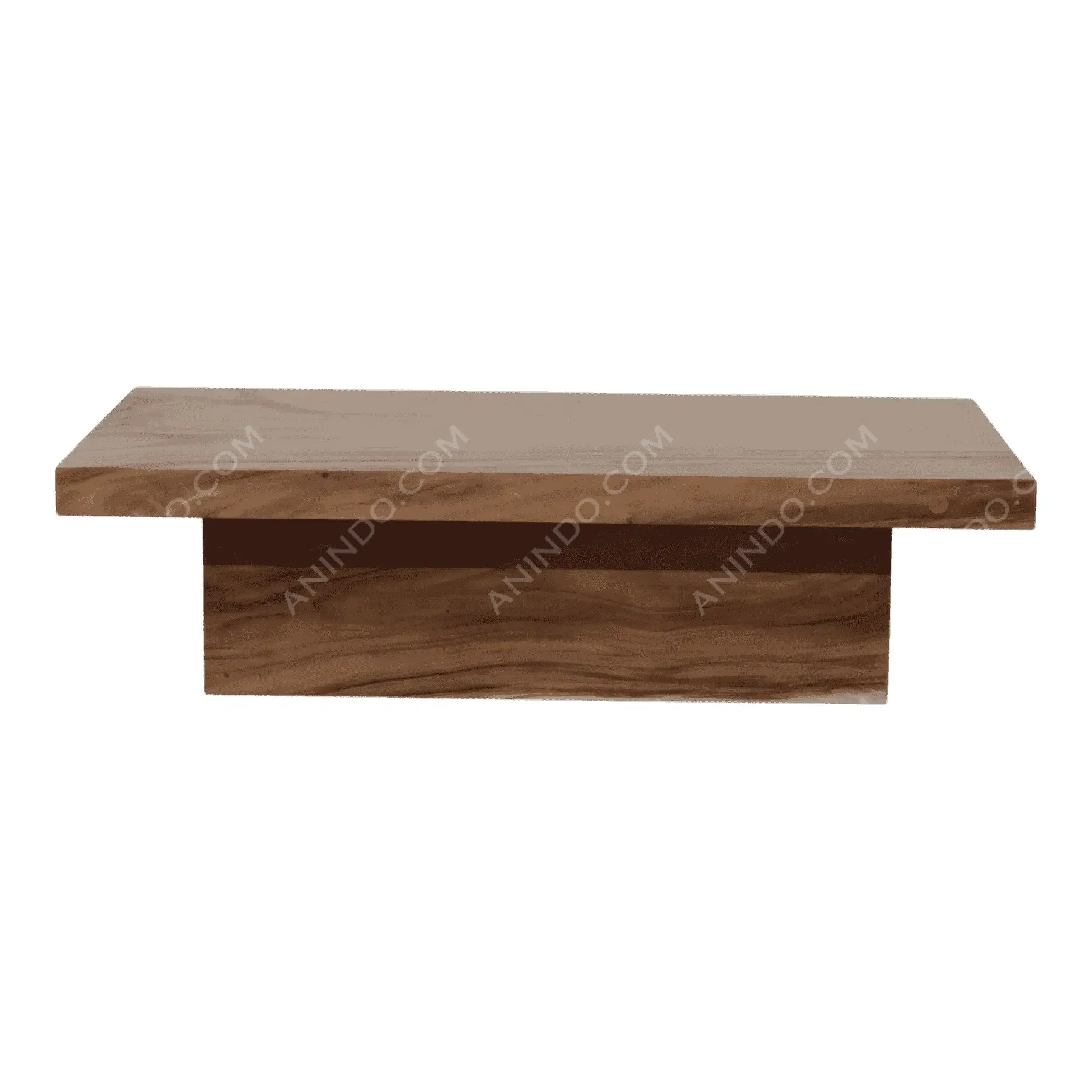 Modern rectangular wooden coffee table
