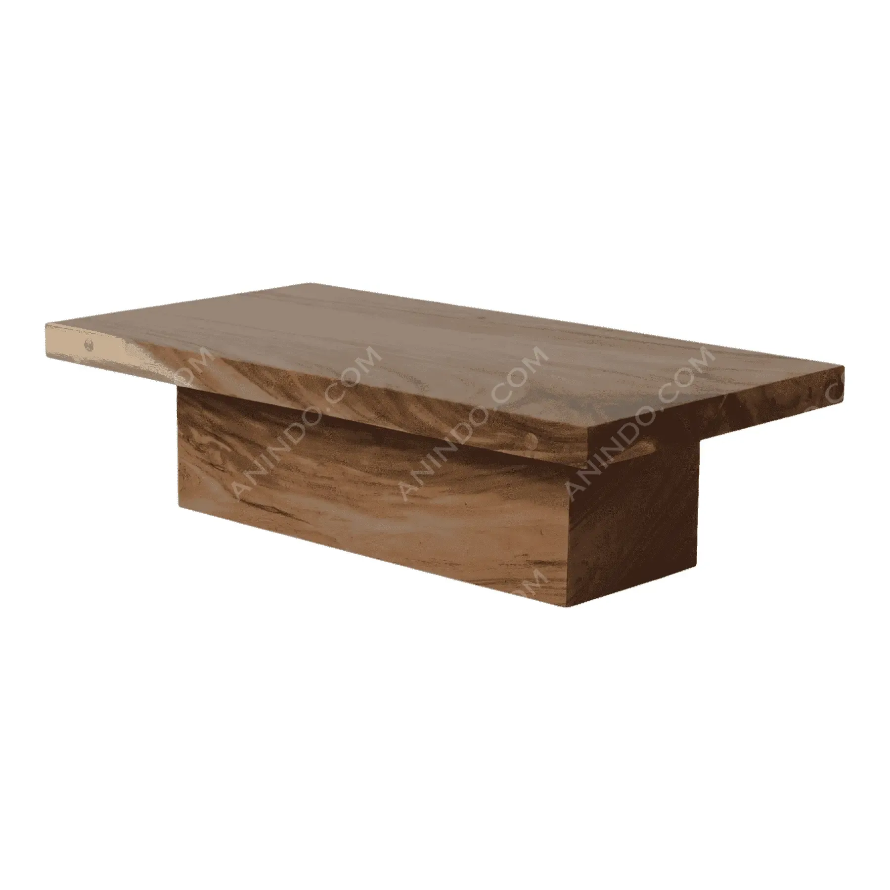 Modern wooden coffee table with rectangular design