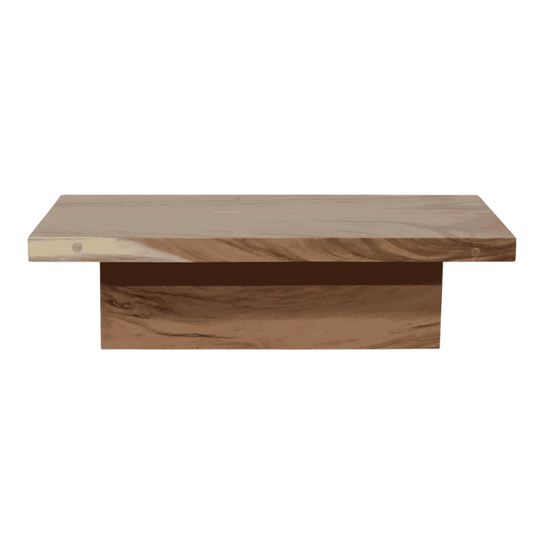 Modern rectangular wooden coffee table