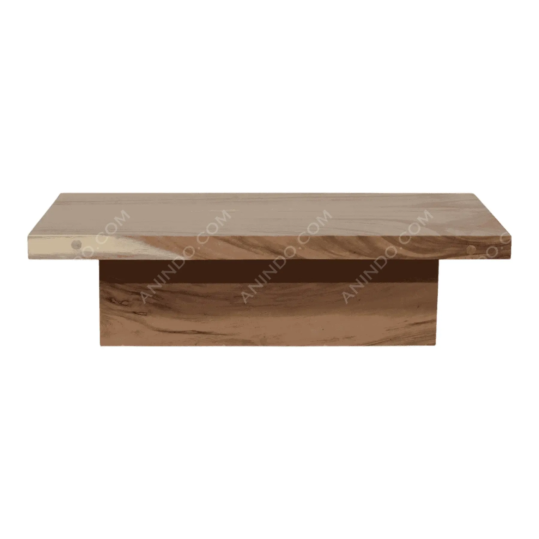 Modern rectangular wooden coffee table