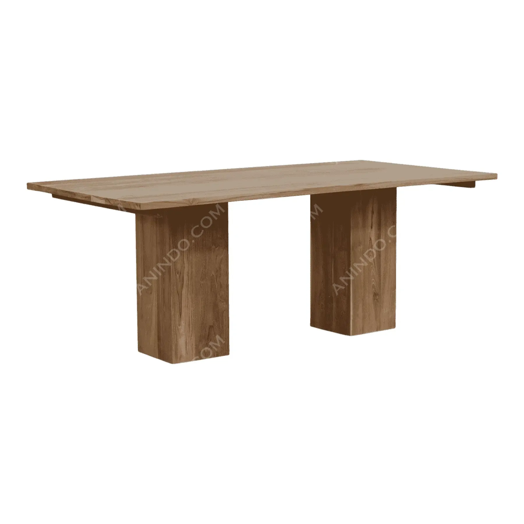 Modern rectangular wooden dining table