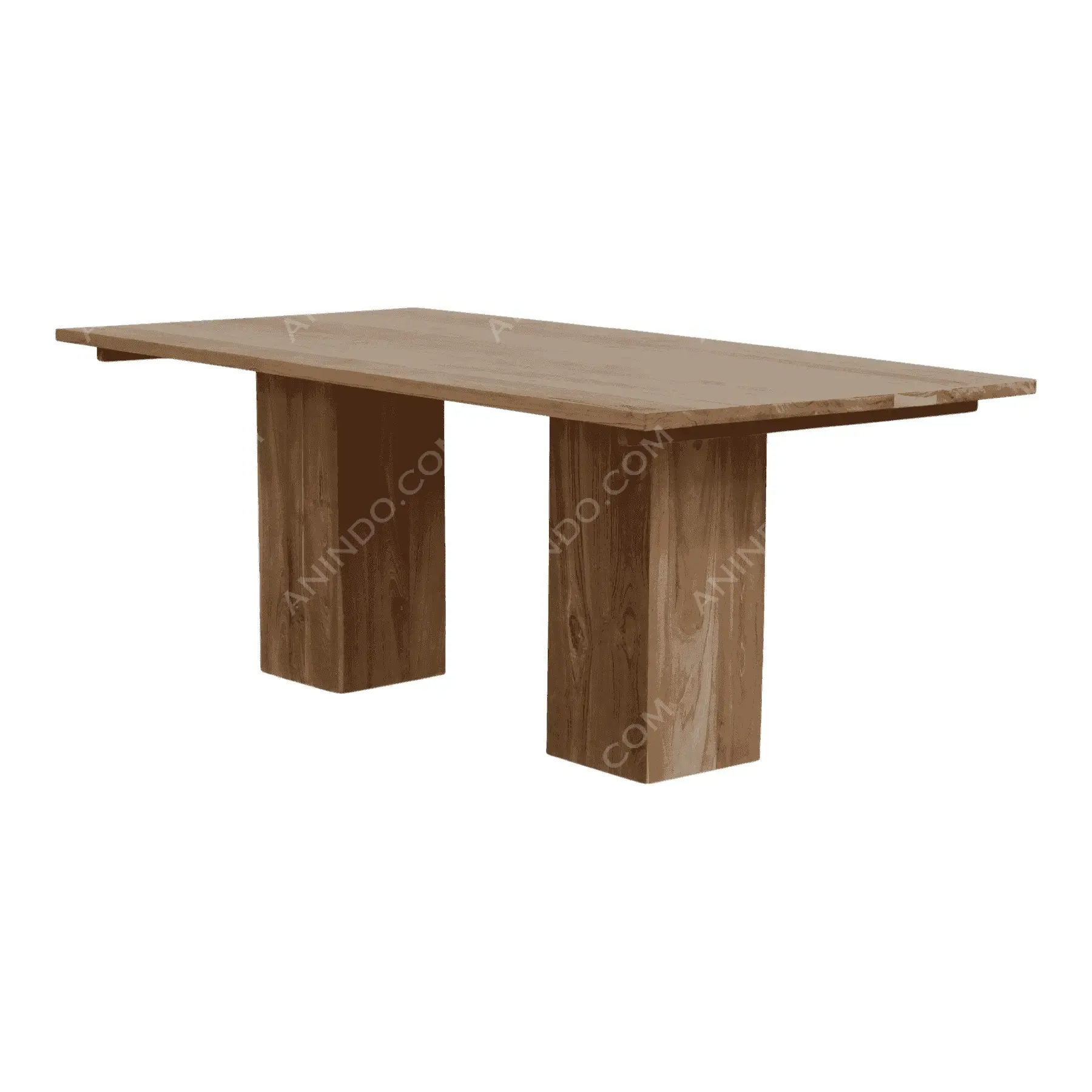 Modern rectangular wooden dining table
