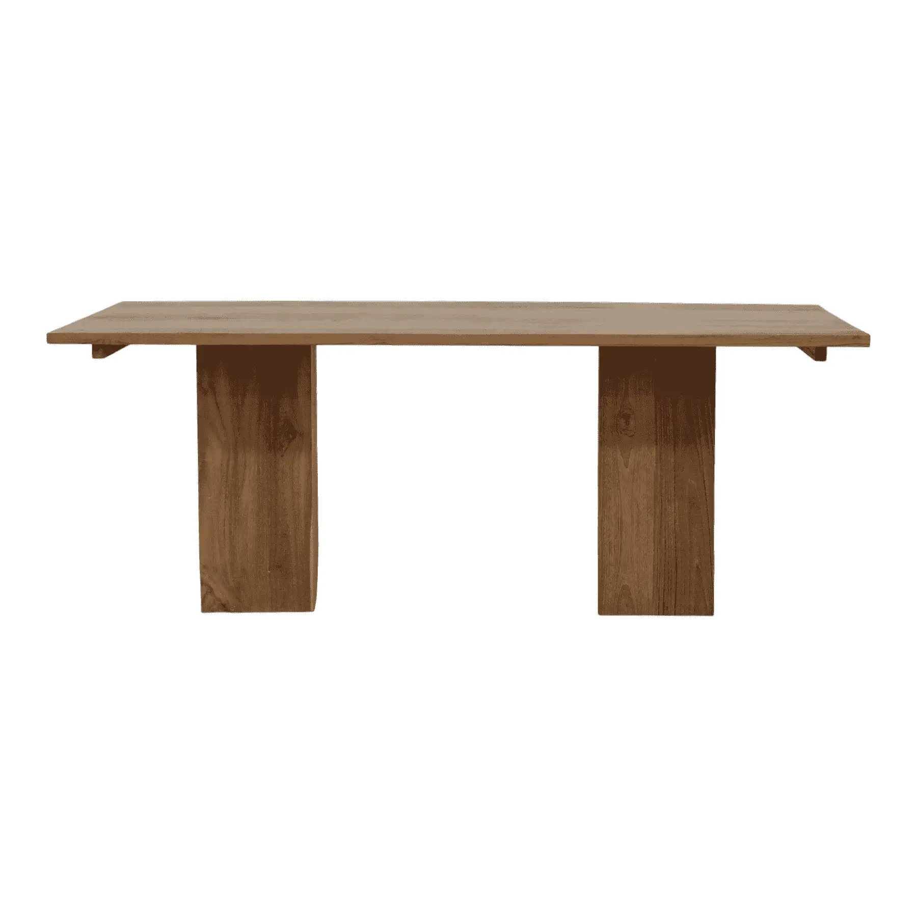 Modern rectangular wooden dining table
