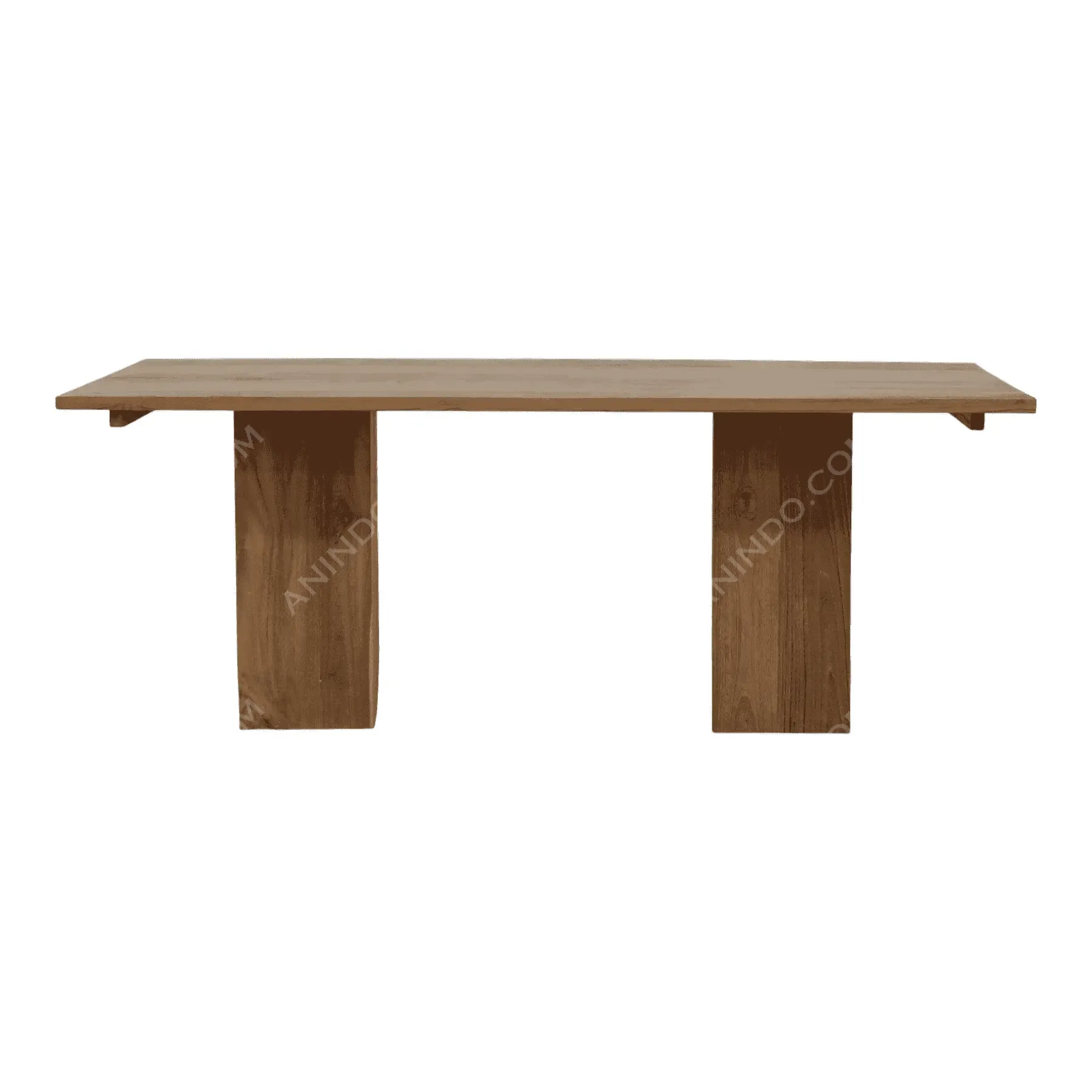 Modern rectangular wooden dining table