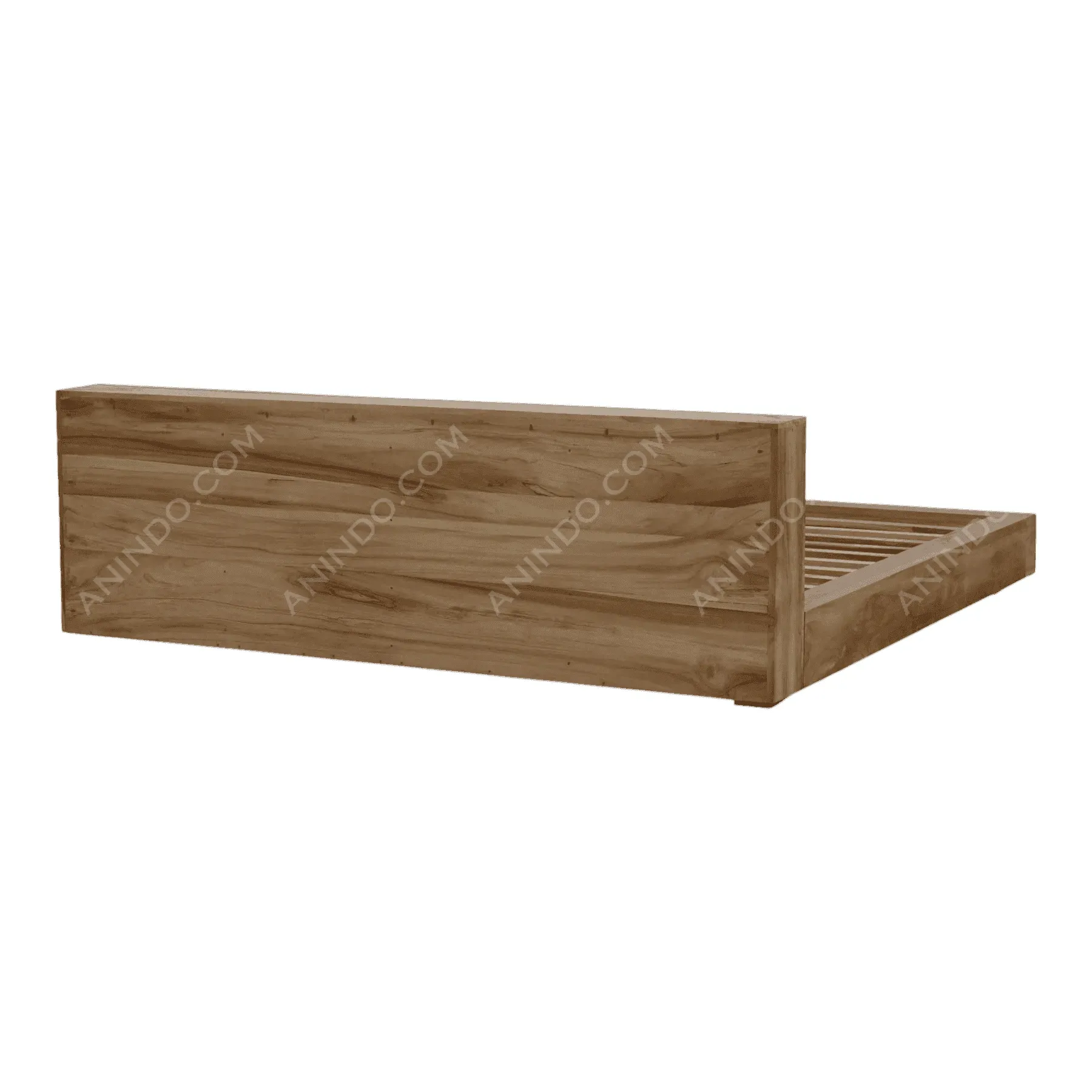 Modern wooden bed frame with headboard