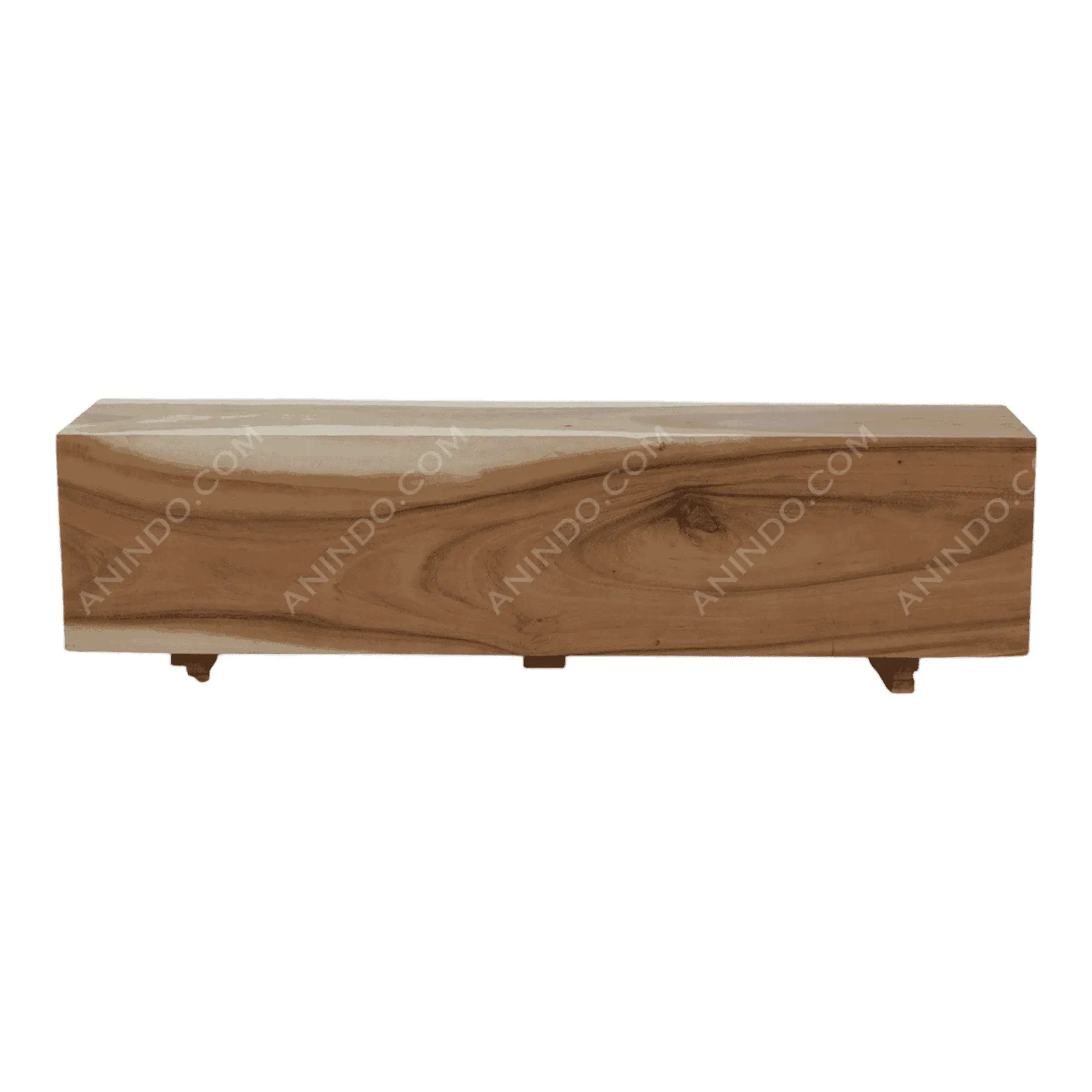 Modern rectangular wooden coffee table