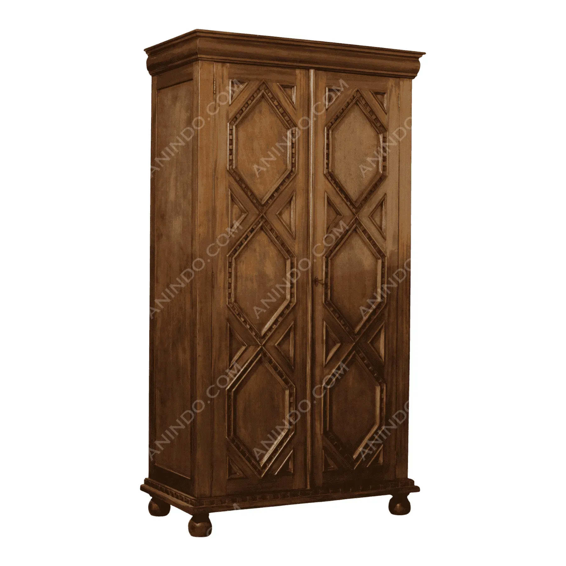 Renaissance Diamond: Carved Armoire - Image 2